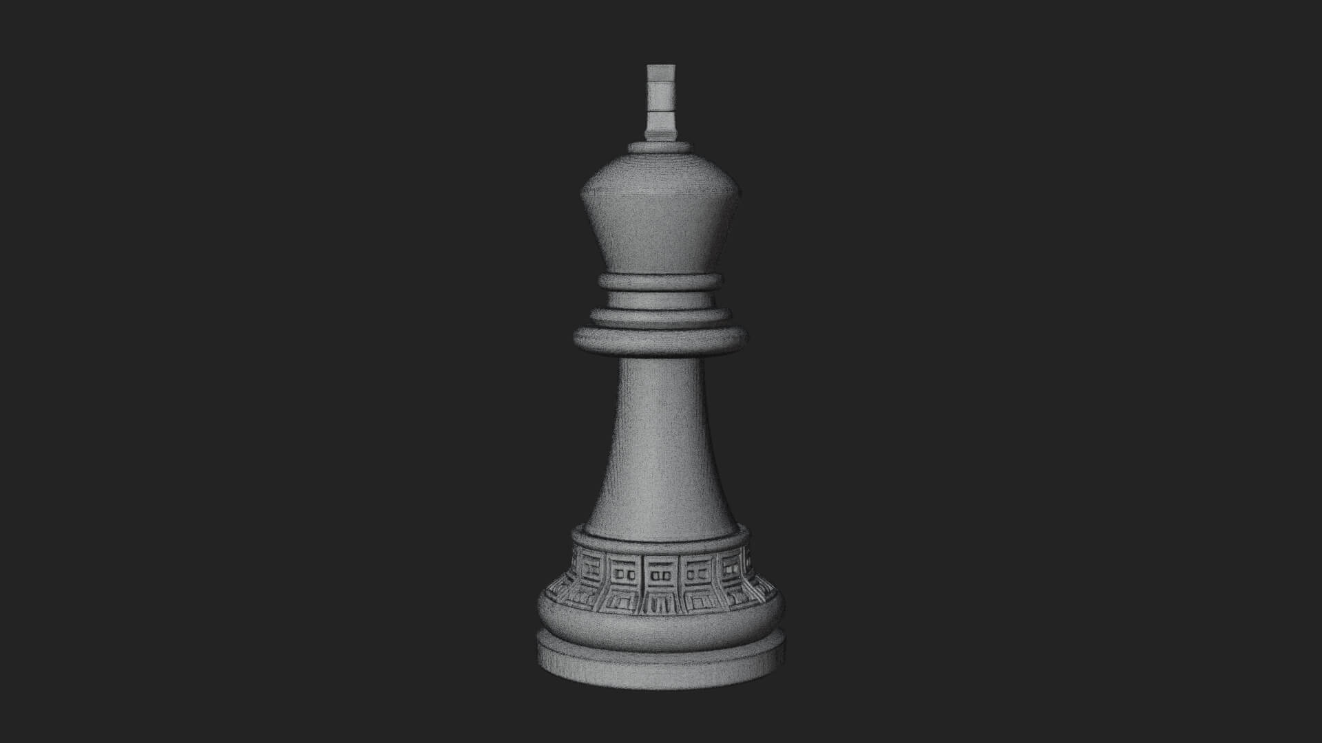 Ornate Chess Piece Statue Design 32 3D Print Model 3D Model