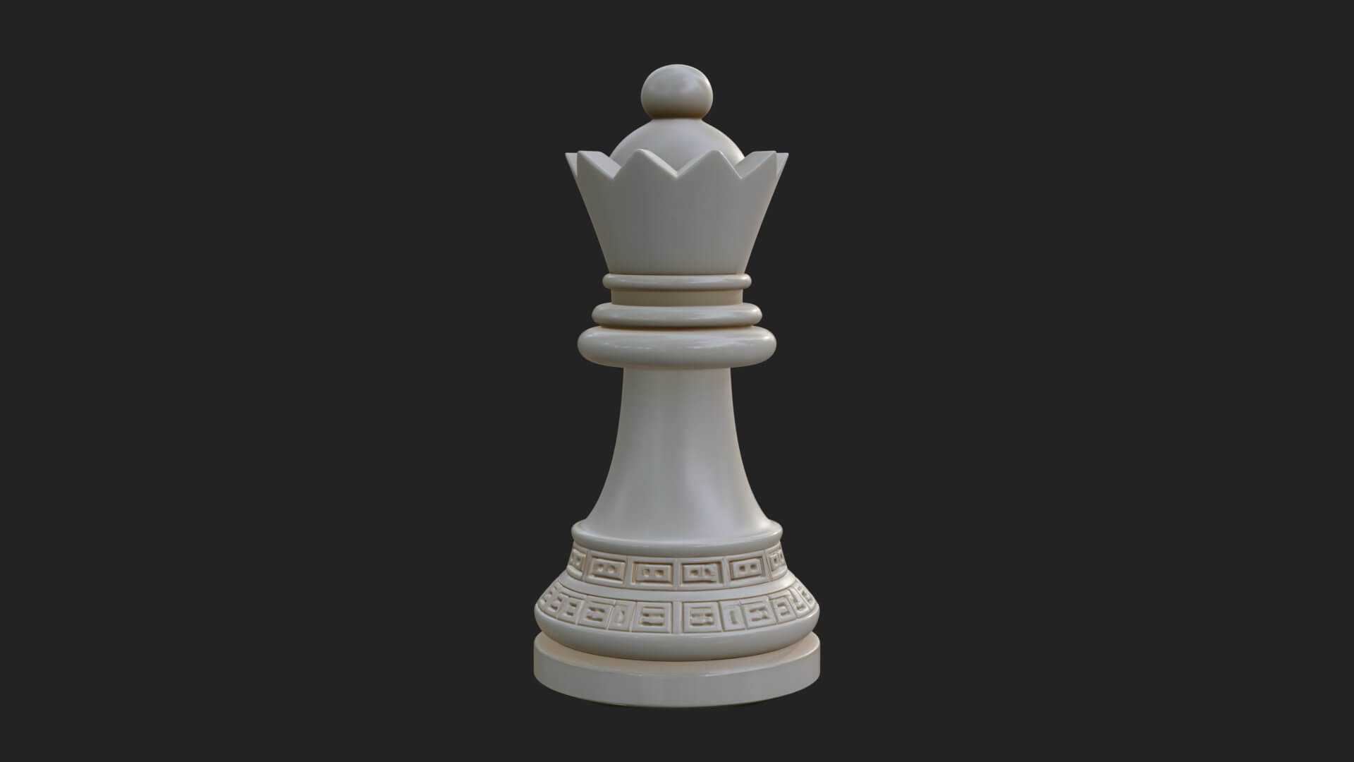 Ornate Chess Piece Statue Design 33 3D Print Model 3D Model
