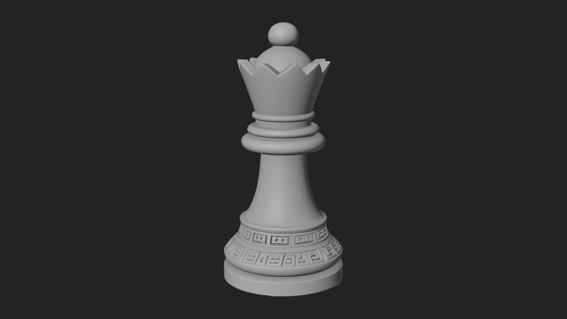 Ornate Chess Piece Statue Design 33 3D Print Model 3D Model