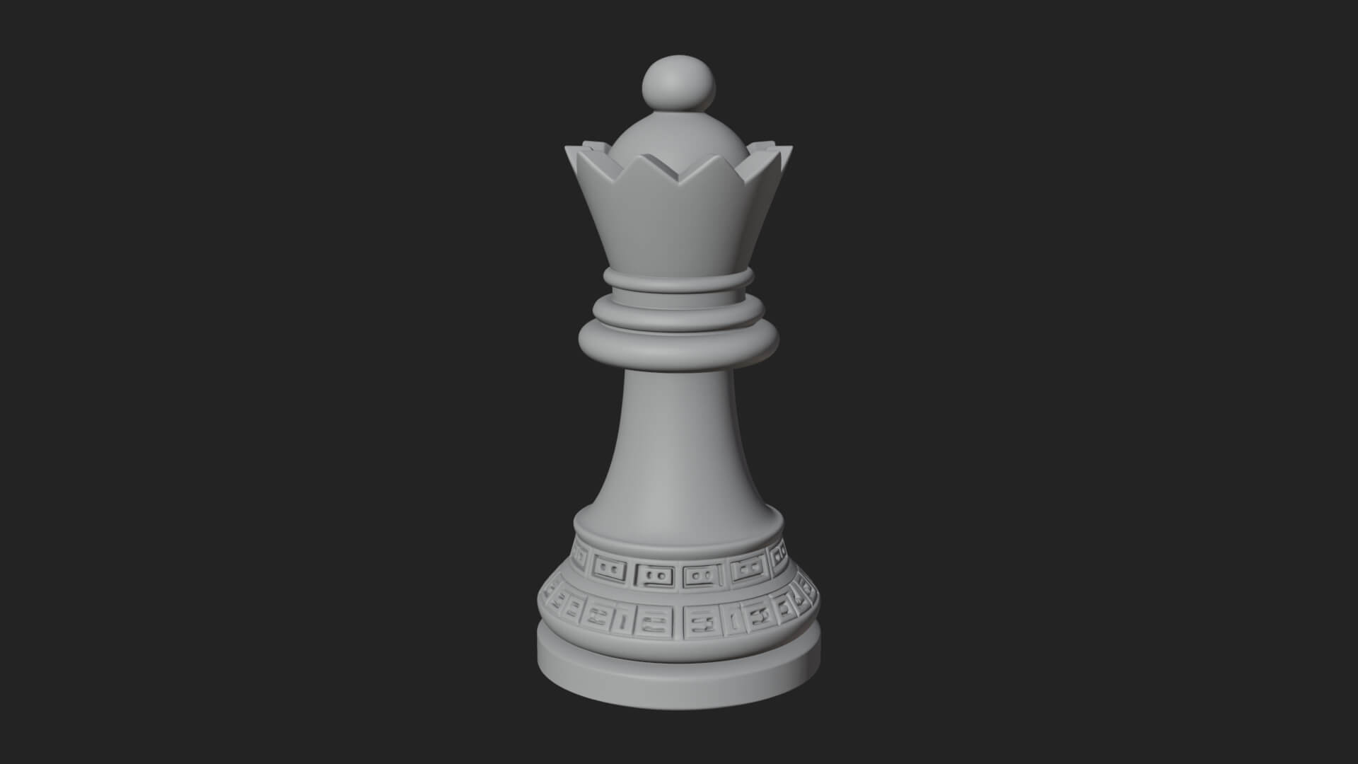 Ornate Chess Piece Statue Design 33 3D Print Model 3D Model