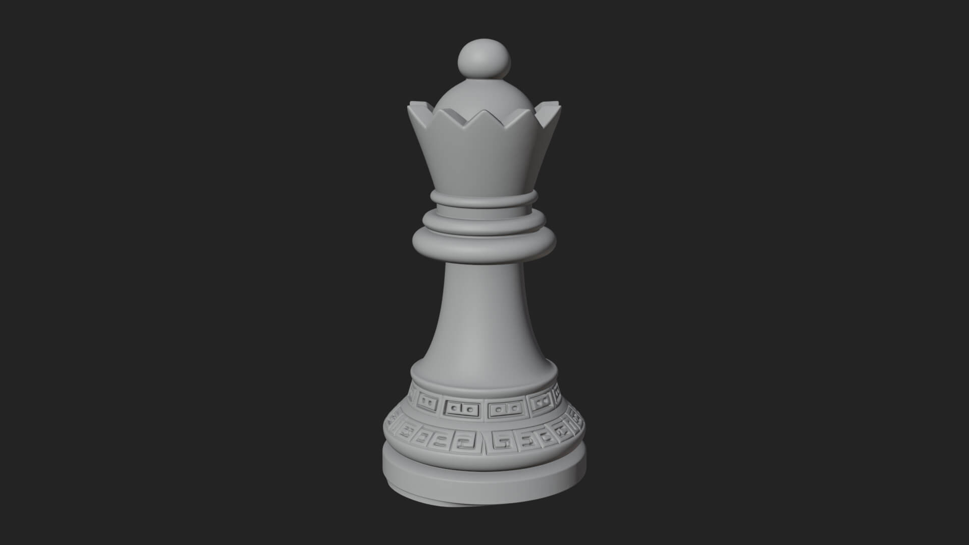 Ornate Chess Piece Statue Design 33 3D Print Model 3D Model