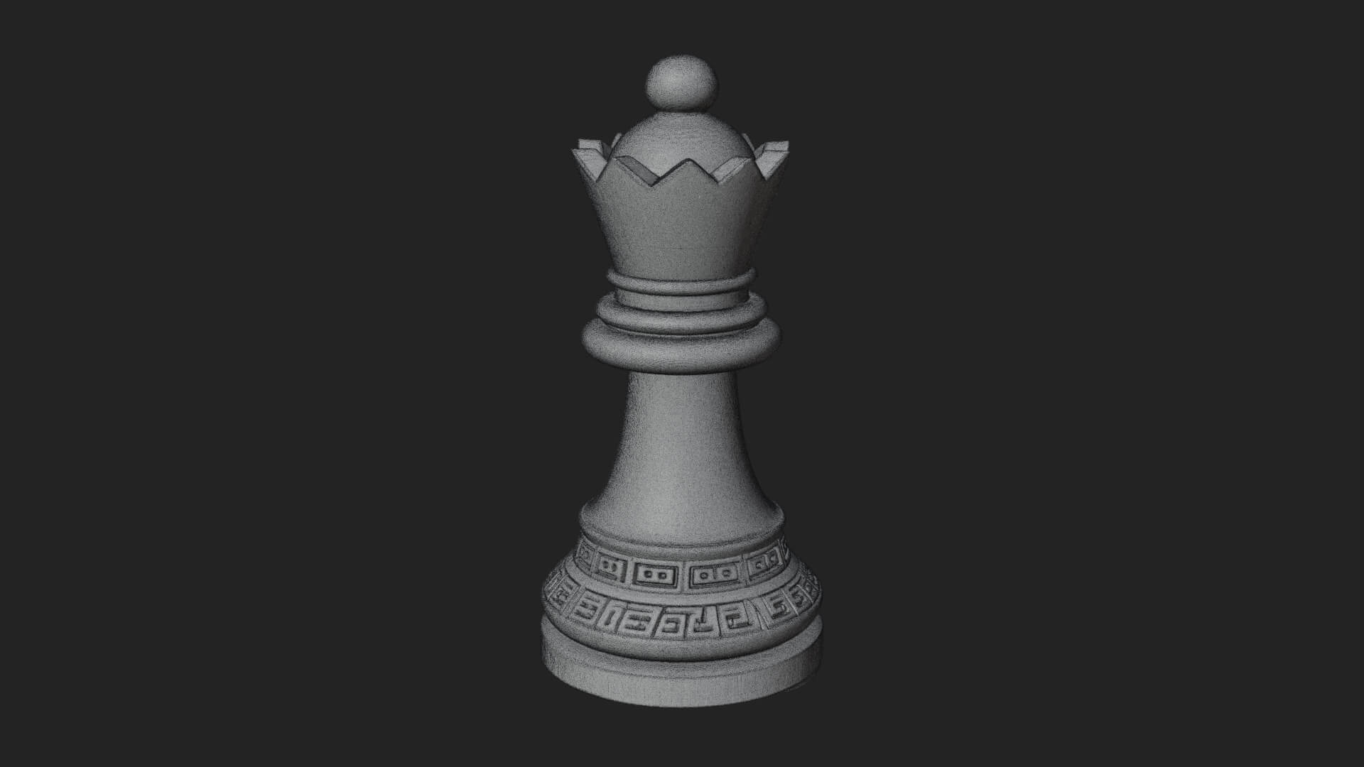 Ornate Chess Piece Statue Design 33 3D Print Model 3D Model