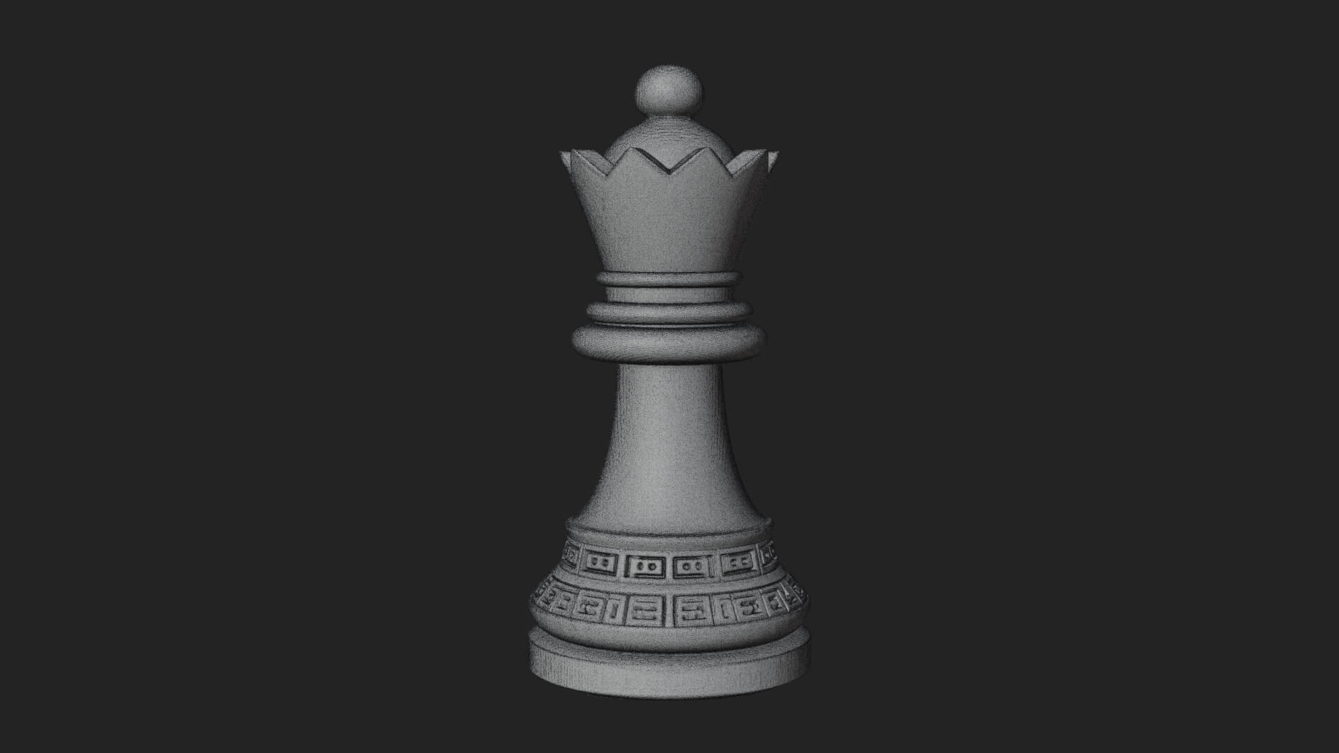 Ornate Chess Piece Statue Design 33 3D Print Model 3D Model