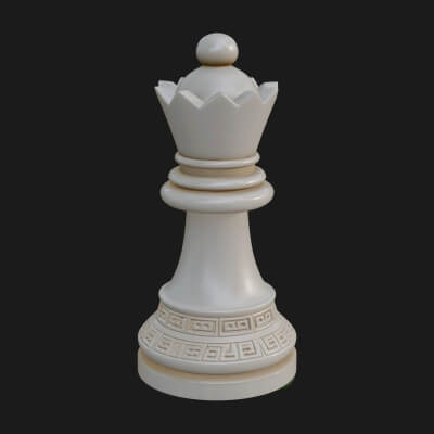 Ornate Chess Piece Statue Design 33 3D Print Model