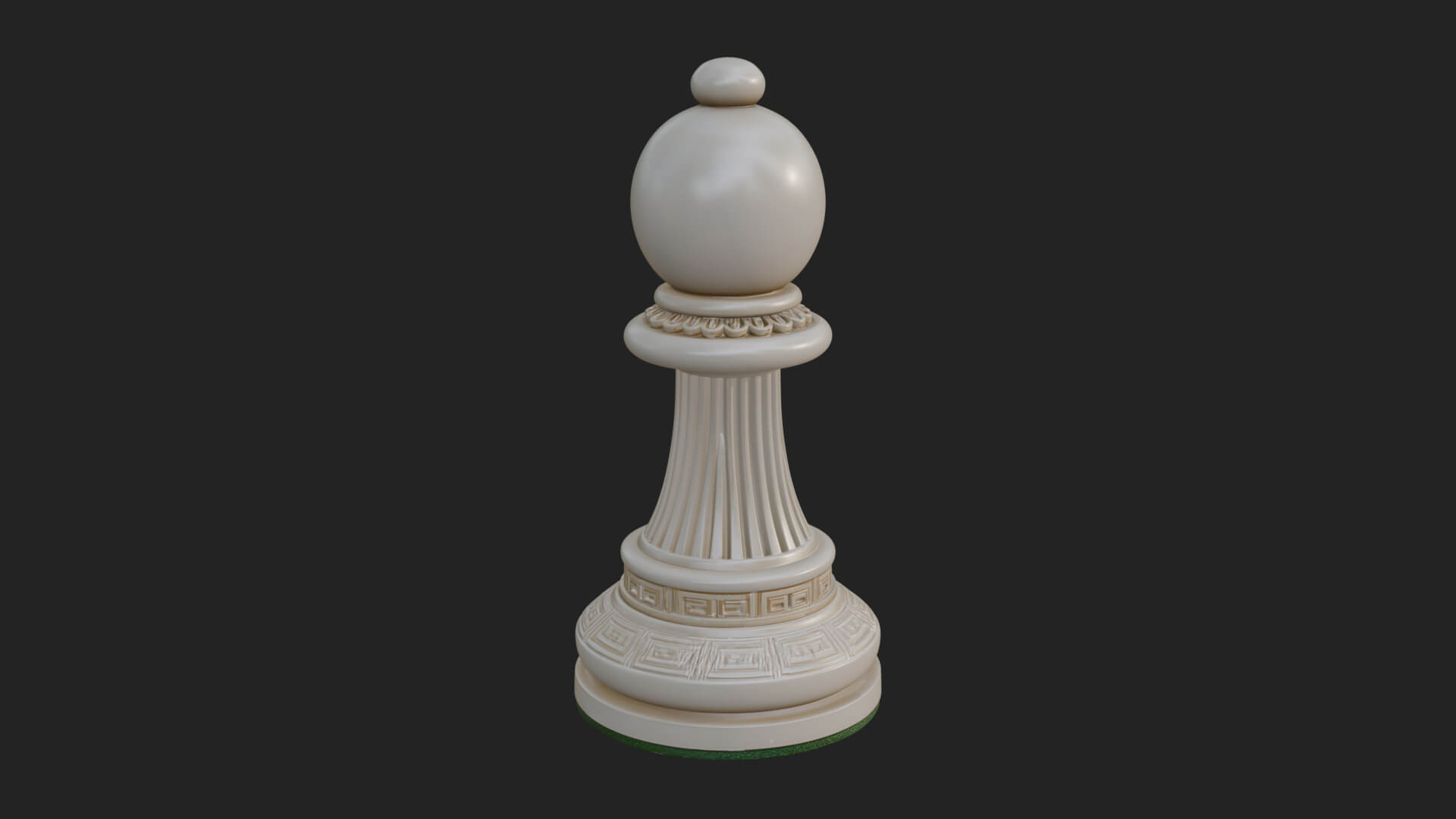 Ornate Chess Piece Statue Design 34 3D Print Model 3D Model