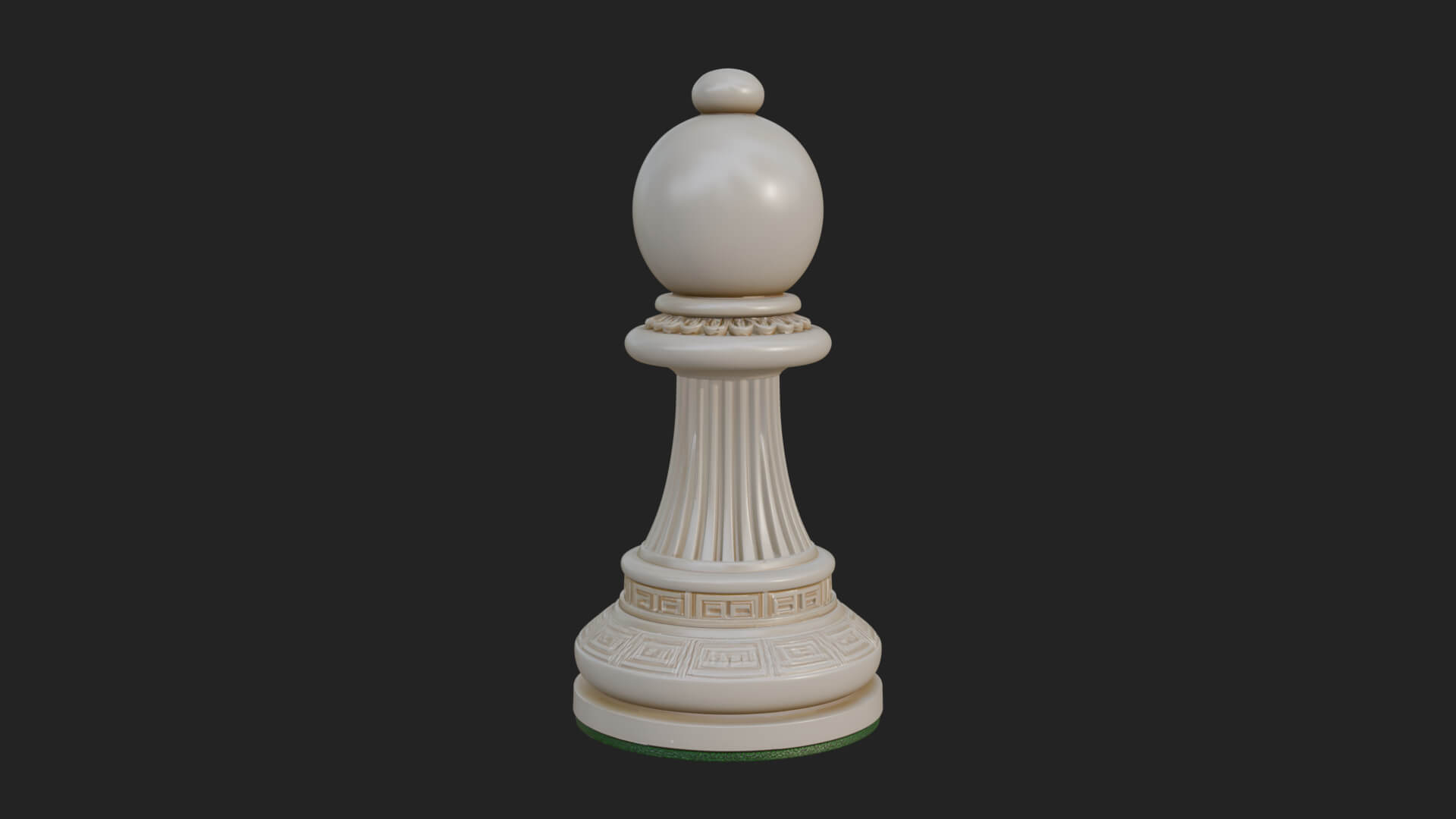 Ornate Chess Piece Statue Design 34 3D Print Model 3D Model