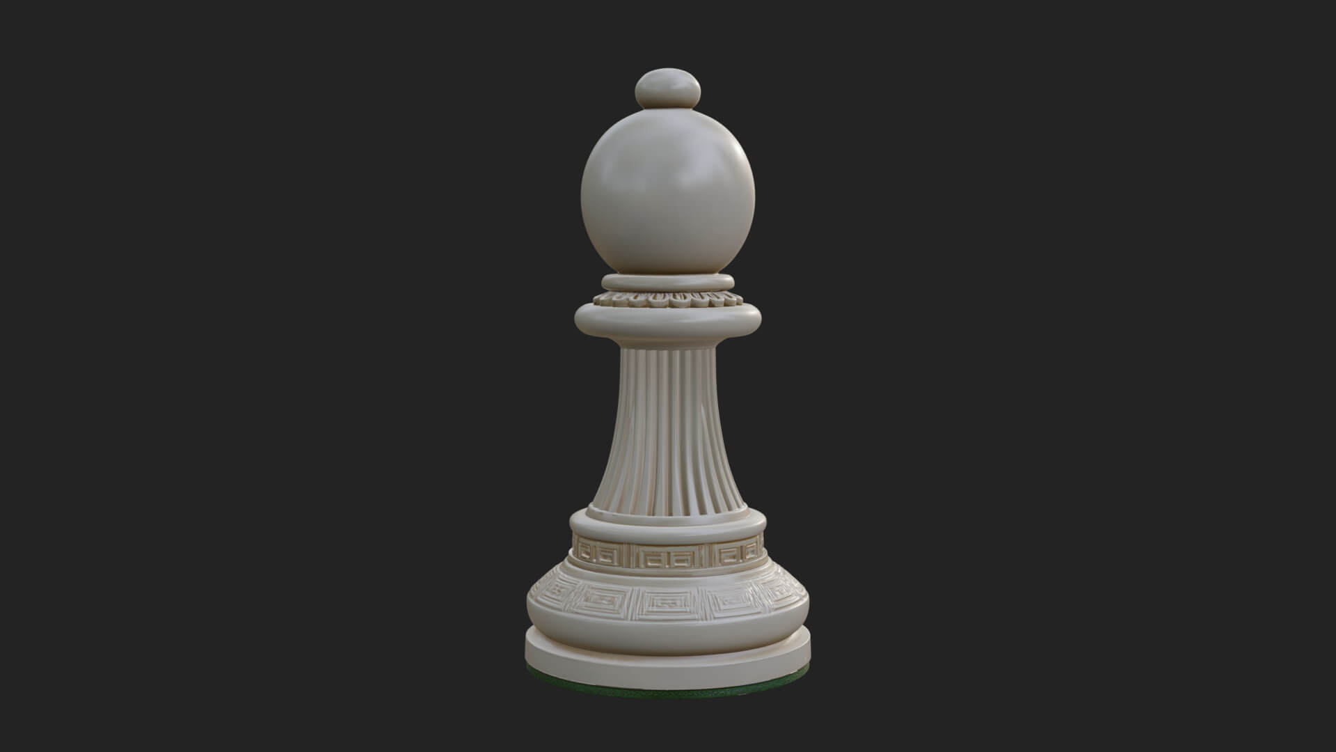 Ornate Chess Piece Statue Design 34 3D Print Model 3D Model