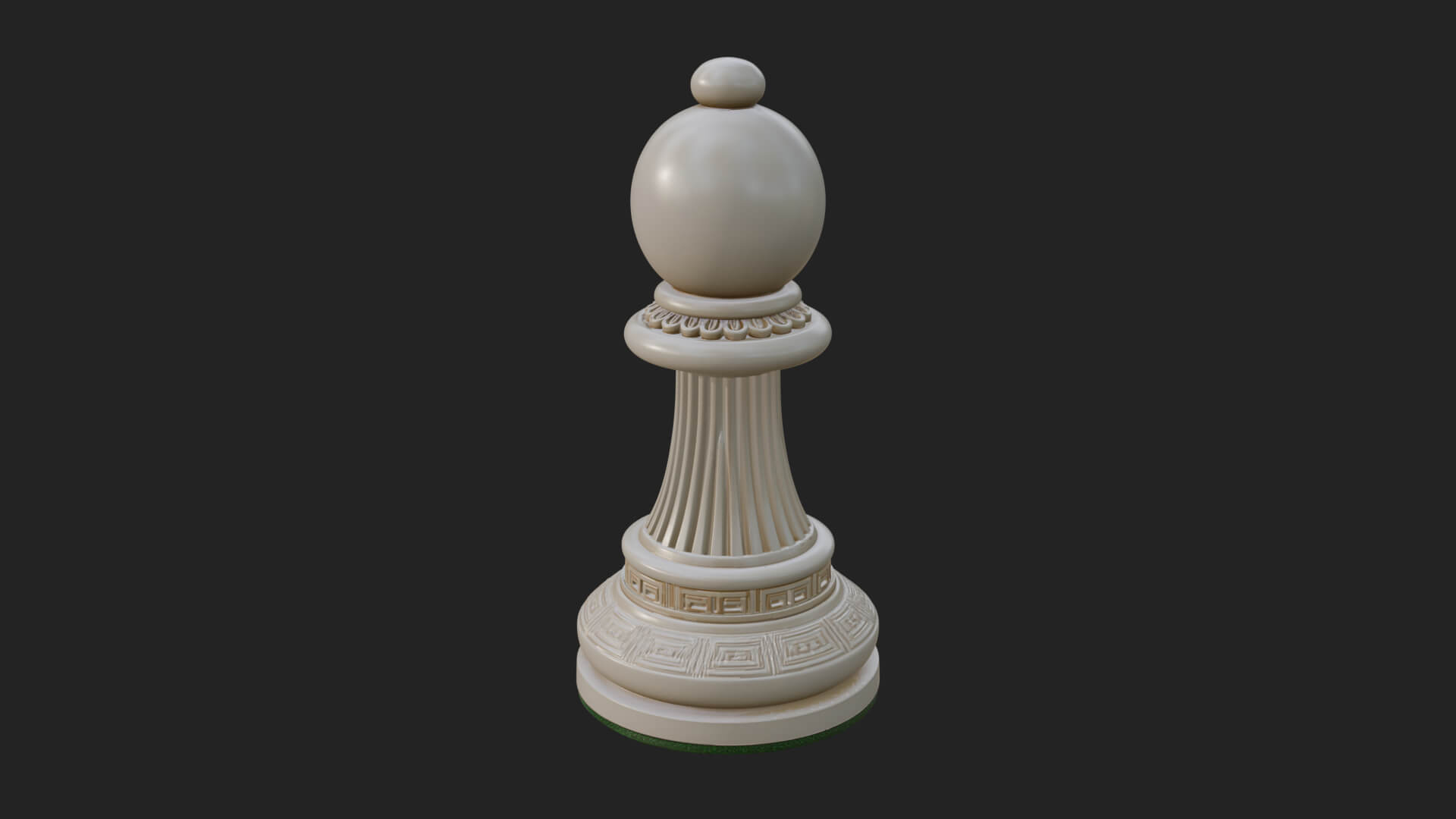 Ornate Chess Piece Statue Design 34 3D Print Model 3D Model