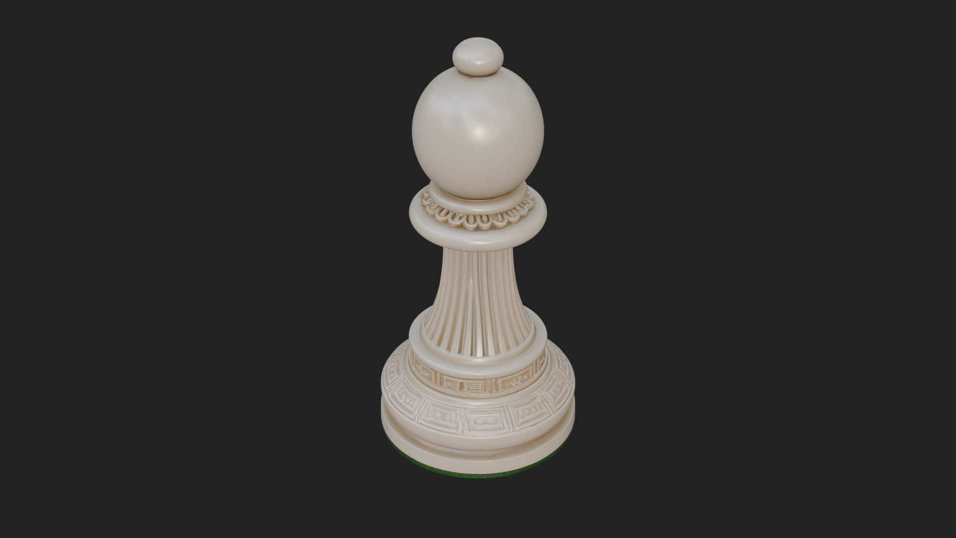 Ornate Chess Piece Statue Design 34 3D Print Model 3D Model