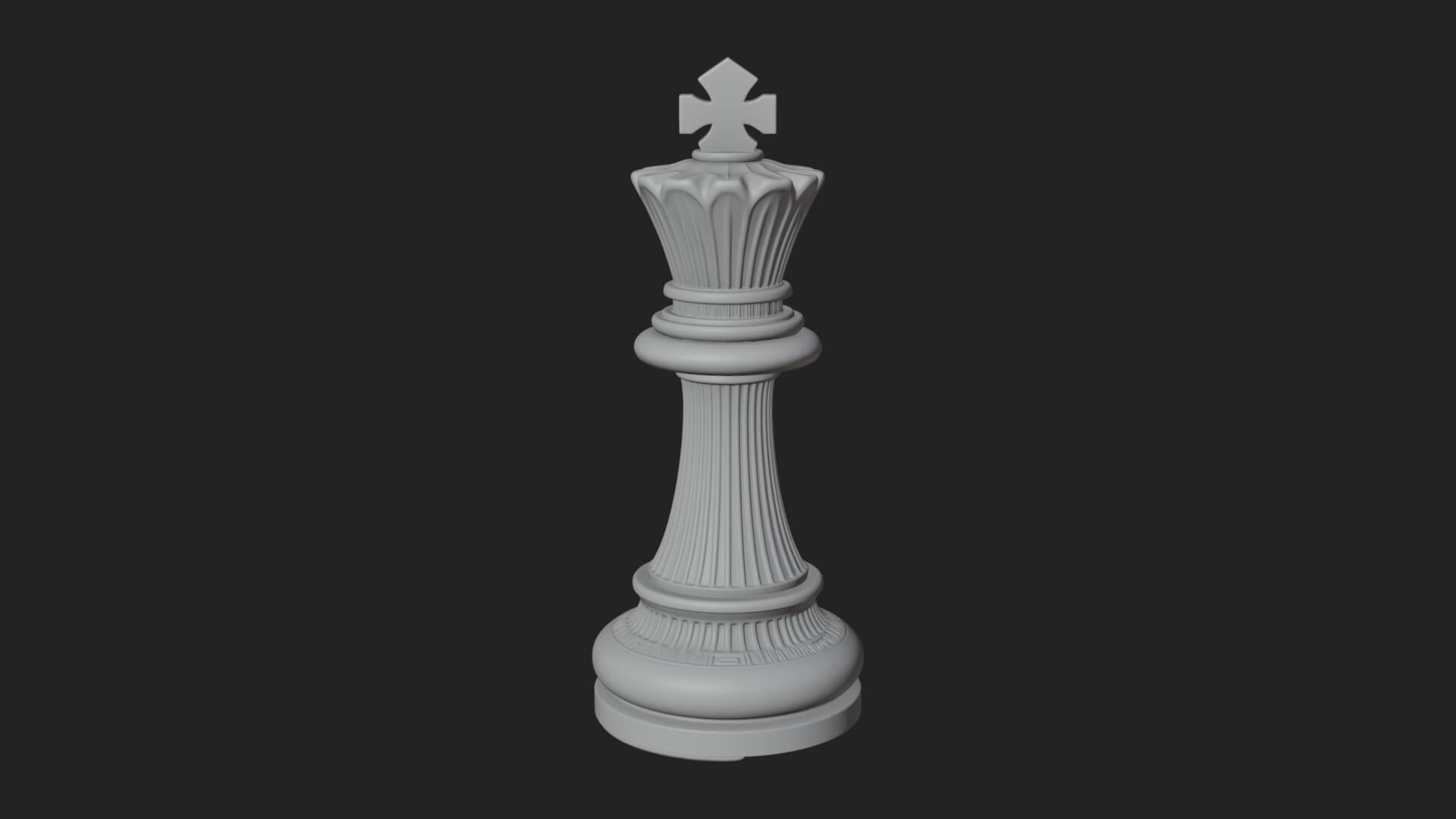 Ornate Chess Piece Statue Design 35 3D Print Model 3D Model