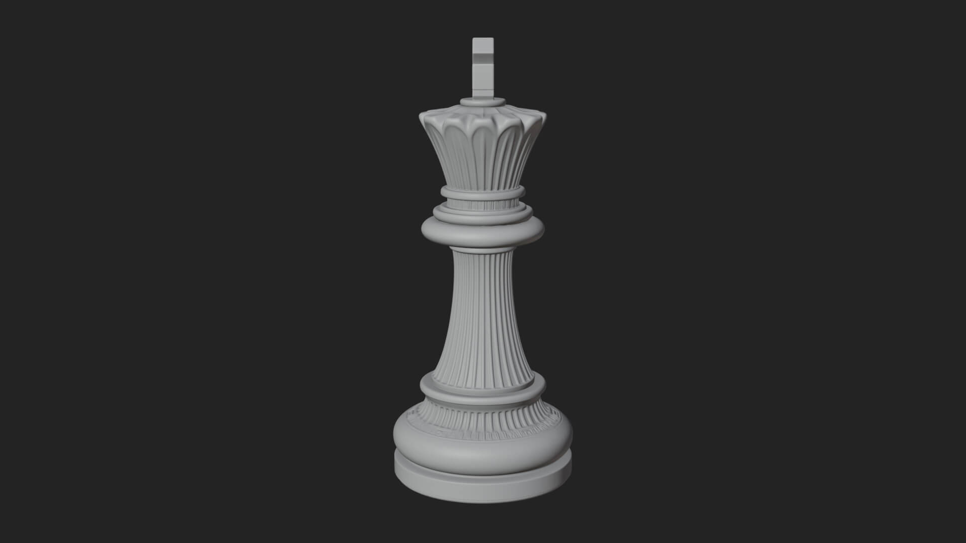 Ornate Chess Piece Statue Design 35 3D Print Model 3D Model
