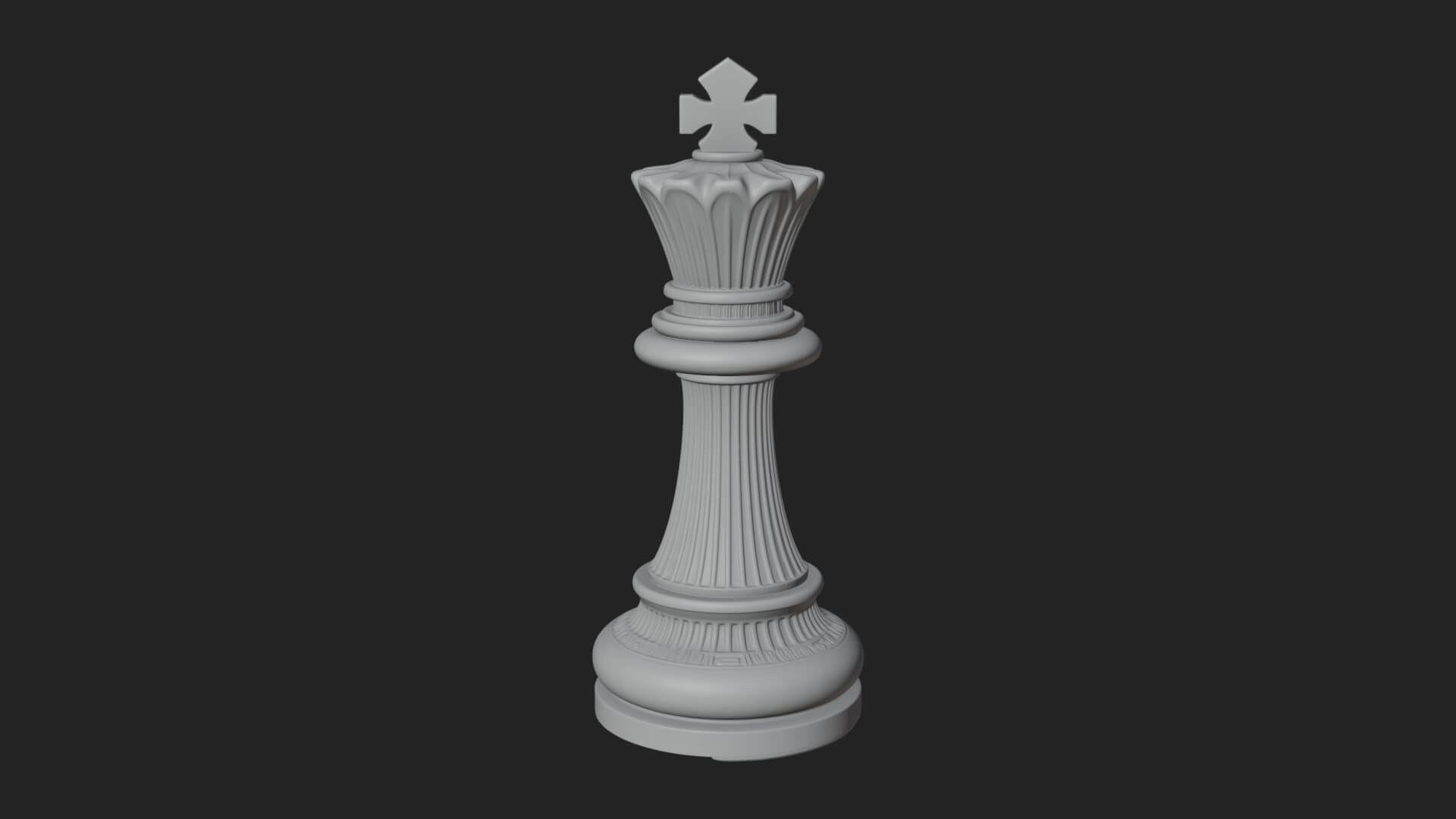Ornate Chess Piece Statue Design 35 3D Print Model 3D Model