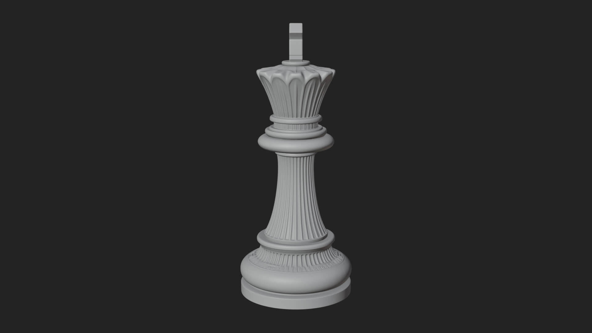 Ornate Chess Piece Statue Design 35 3D Print Model 3D Model