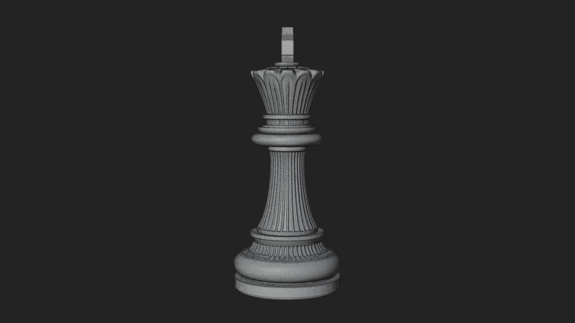 Ornate Chess Piece Statue Design 35 3D Print Model 3D Model