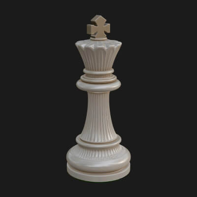 Ornate Chess Piece Statue Design 35 3D Print Model