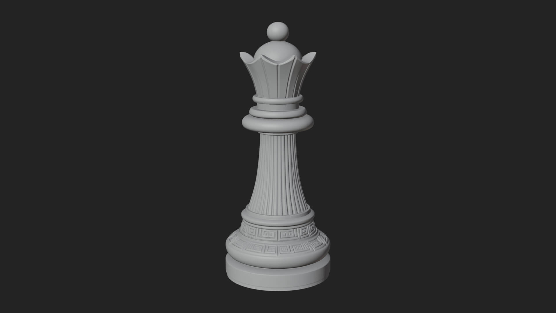 Ornate Chess Piece Statue Design 36 3D Print Model 3D Model