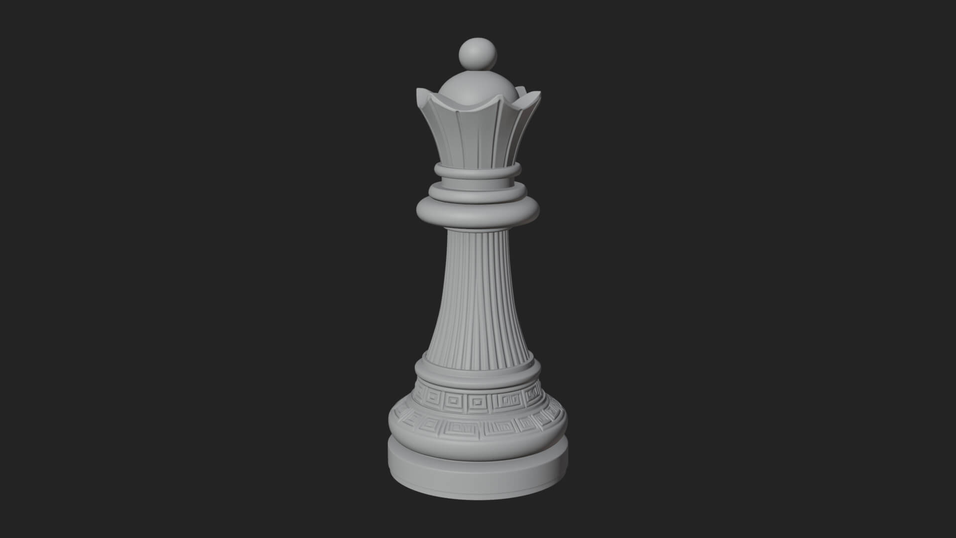 Ornate Chess Piece Statue Design 36 3D Print Model 3D Model