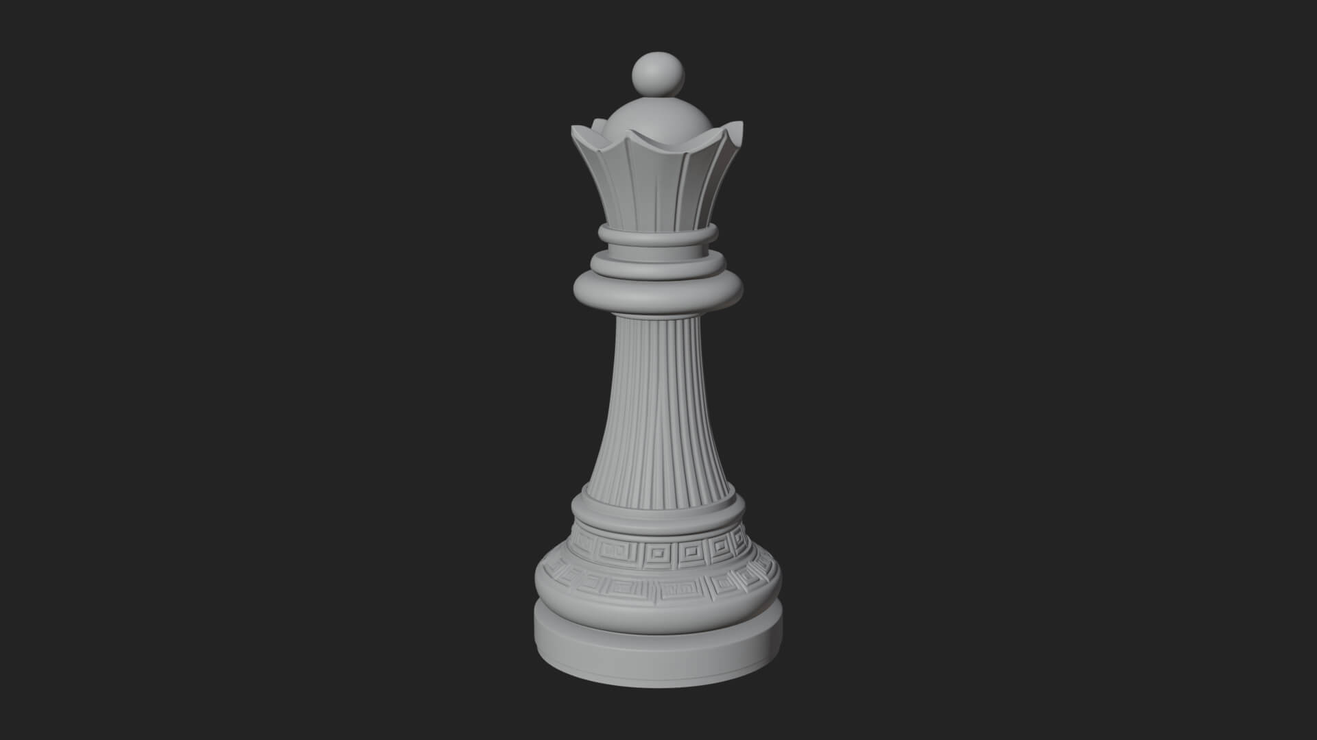 Ornate Chess Piece Statue Design 36 3D Print Model 3D Model