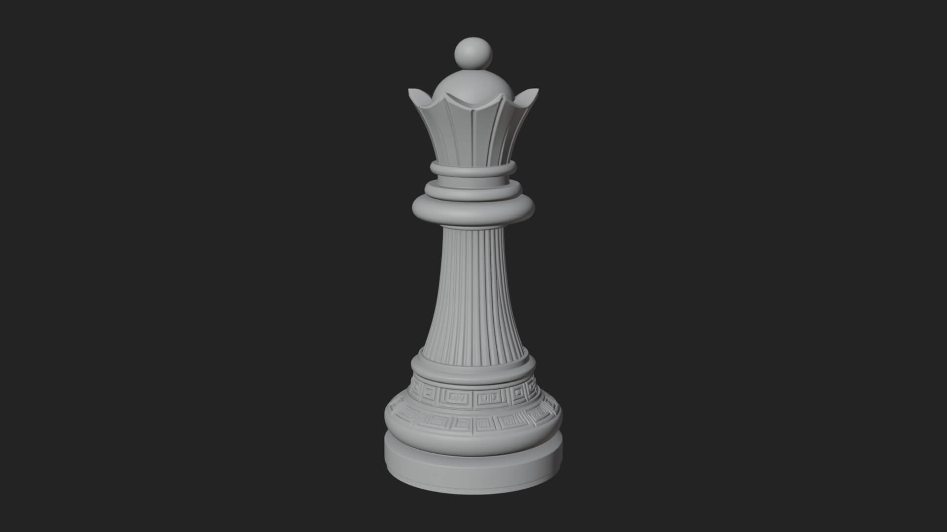 Ornate Chess Piece Statue Design 36 3D Print Model 3D Model