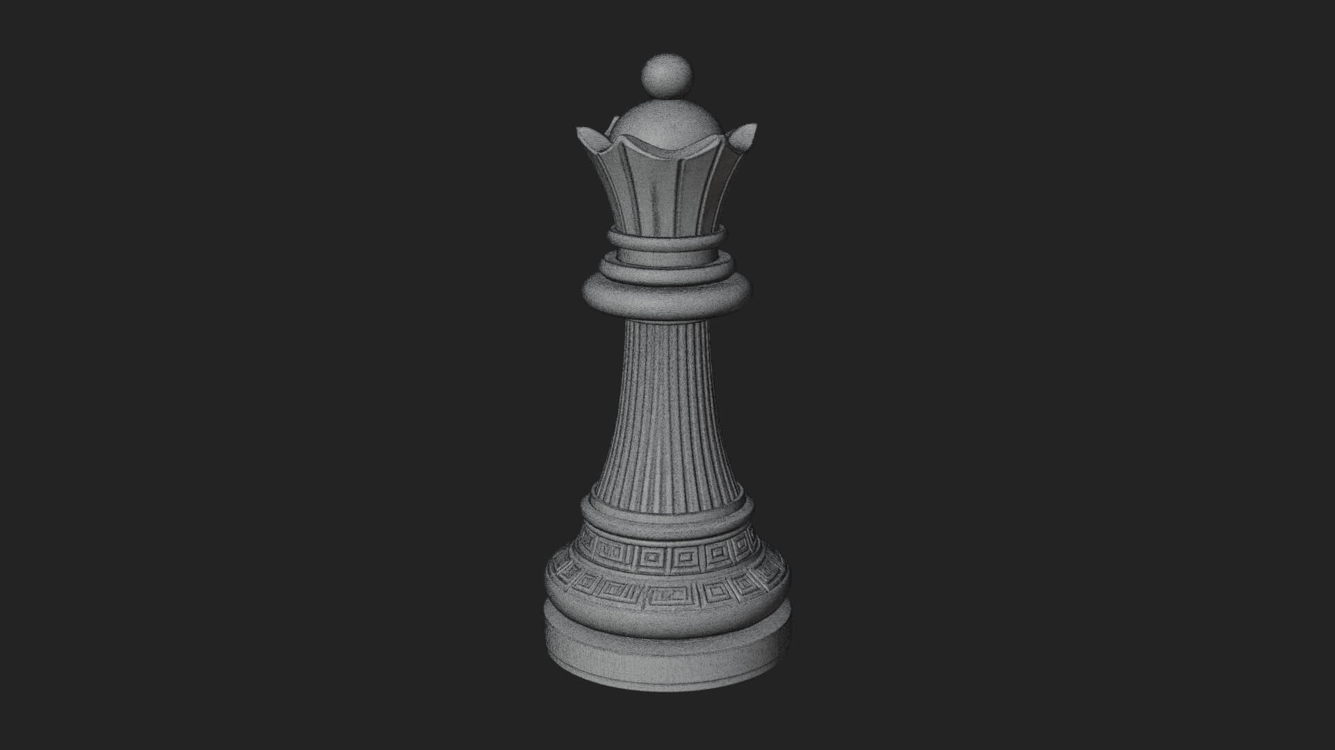Ornate Chess Piece Statue Design 36 3D Print Model 3D Model