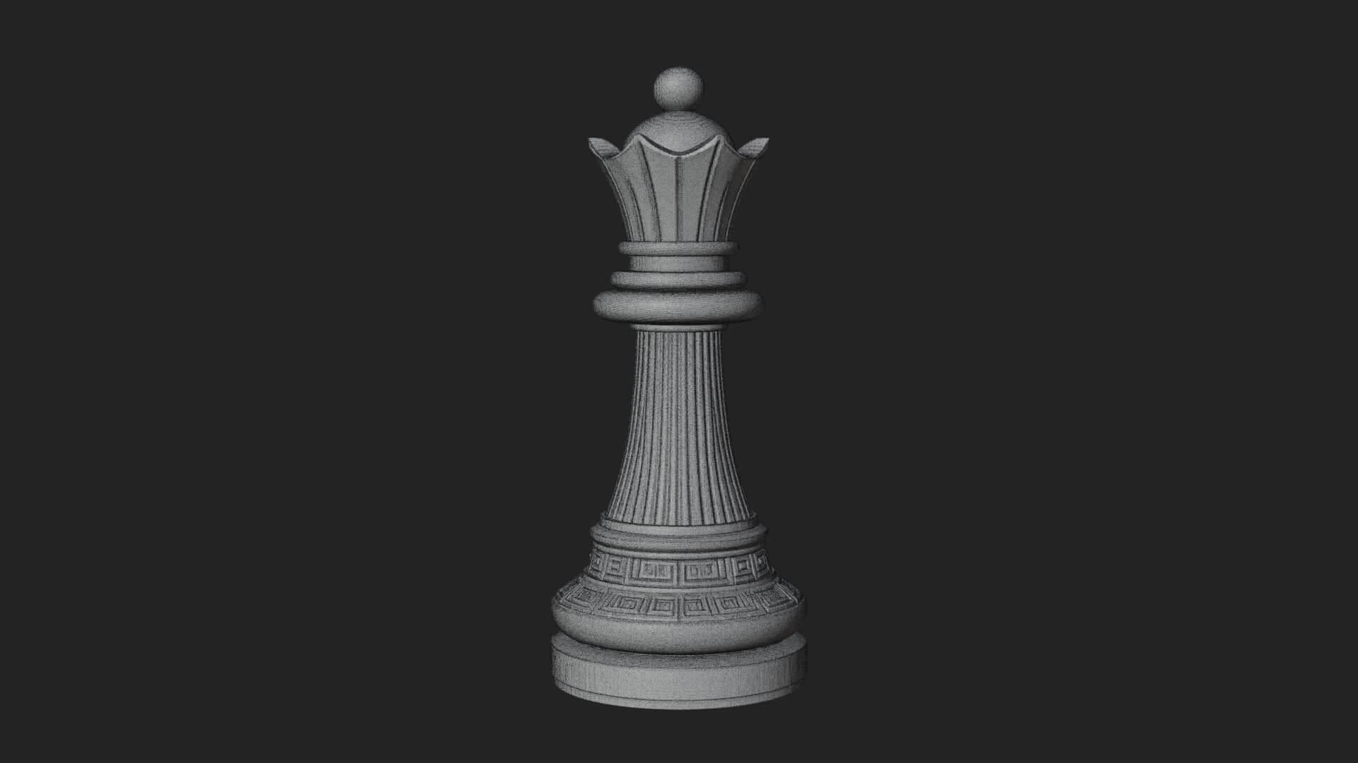 Ornate Chess Piece Statue Design 36 3D Print Model 3D Model