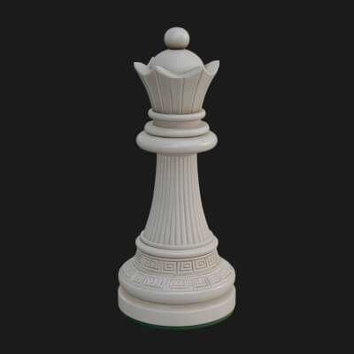 Ornate Chess Piece Statue Design 36 3D Print Model