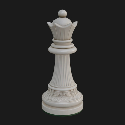 Ornate Chess Piece Statue Design 36 3D Print Model