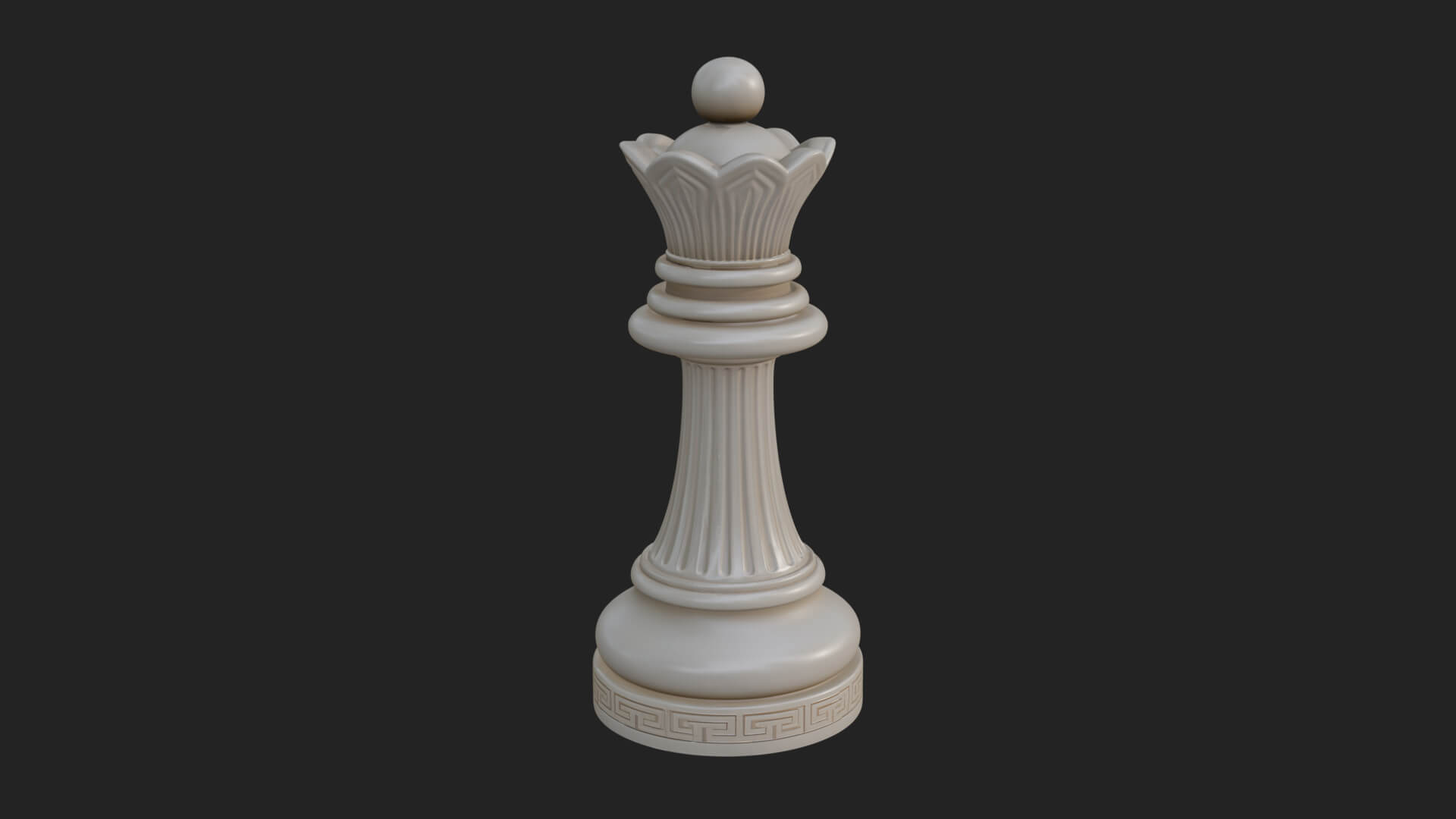 Ornate Chess Piece Statue Design 37 3D Print Model 3D Model