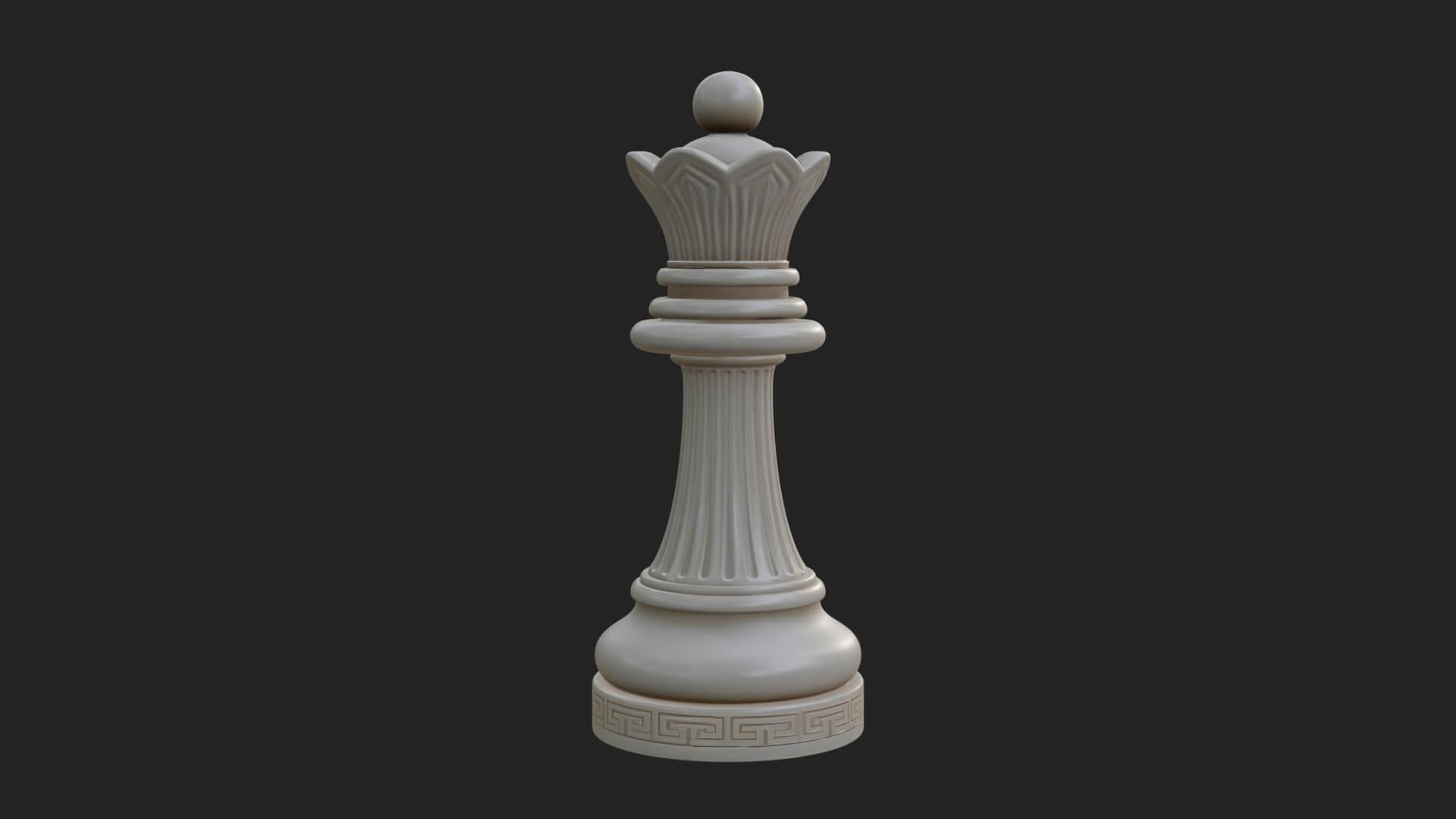 Ornate Chess Piece Statue Design 37 3D Print Model 3D Model