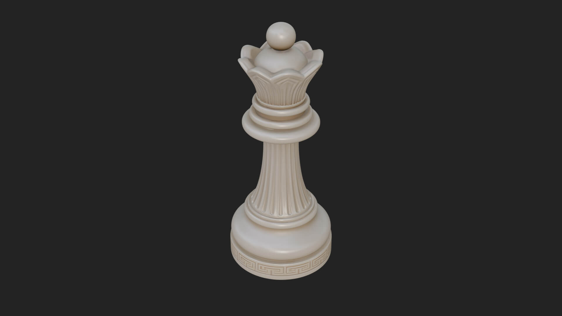 Ornate Chess Piece Statue Design 37 3D Print Model 3D Model