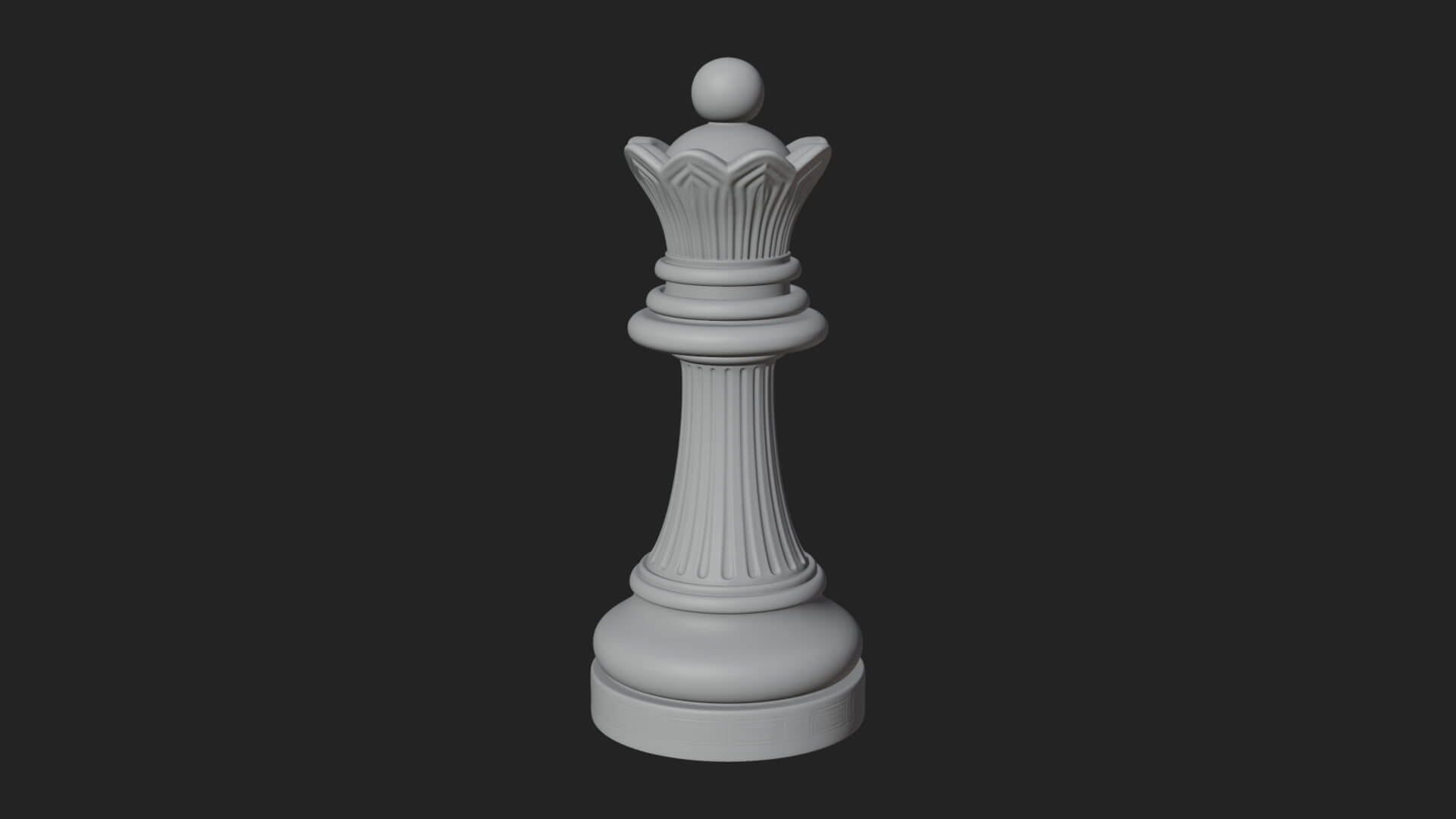 Ornate Chess Piece Statue Design 37 3D Print Model 3D Model