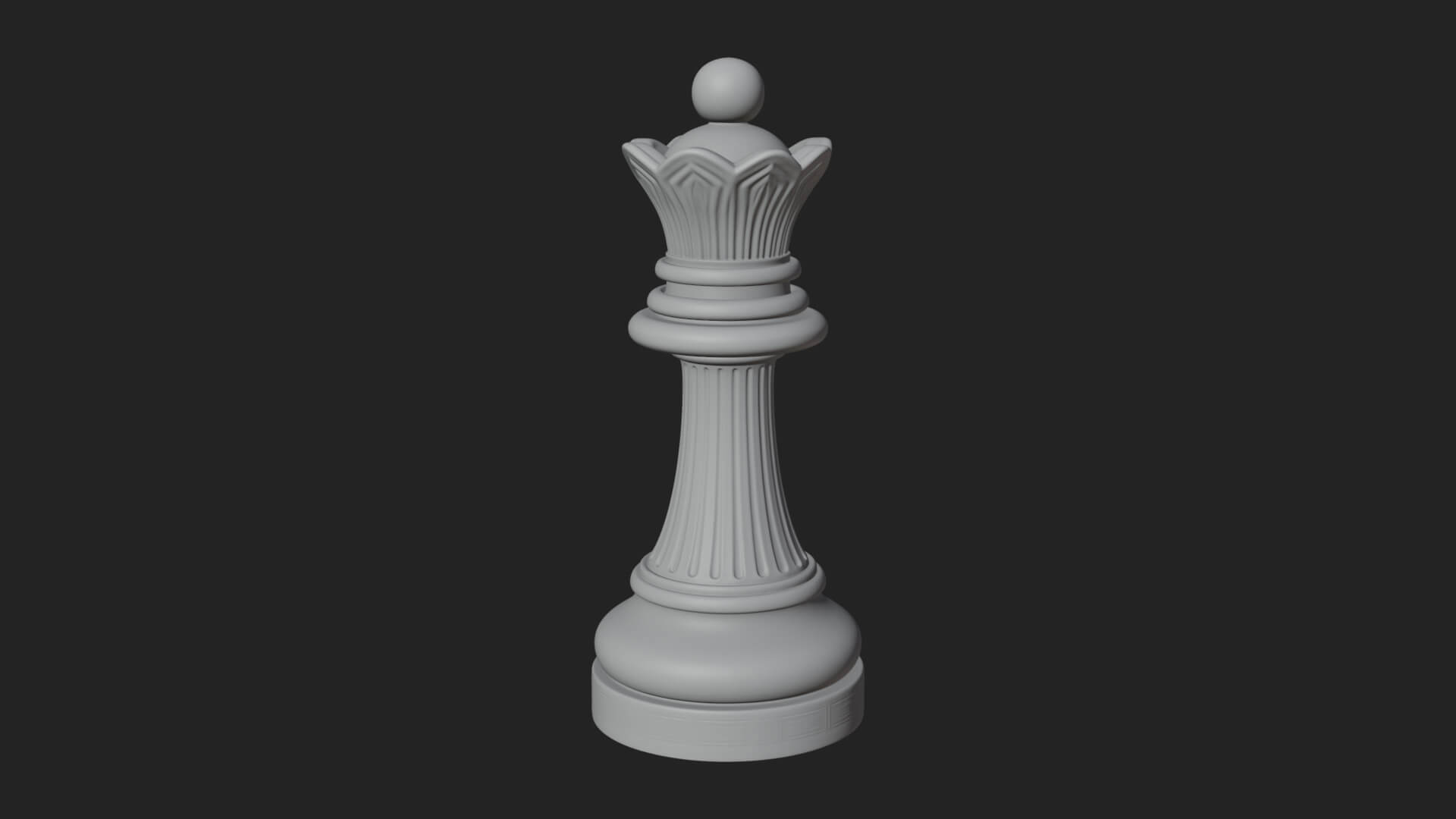 Ornate Chess Piece Statue Design 37 3D Print Model 3D Model