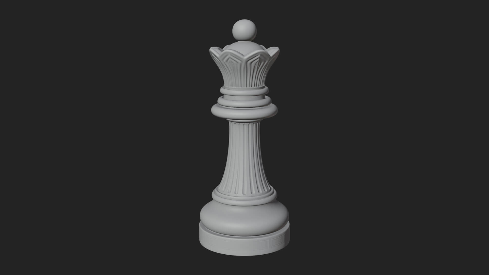 Ornate Chess Piece Statue Design 37 3D Print Model 3D Model