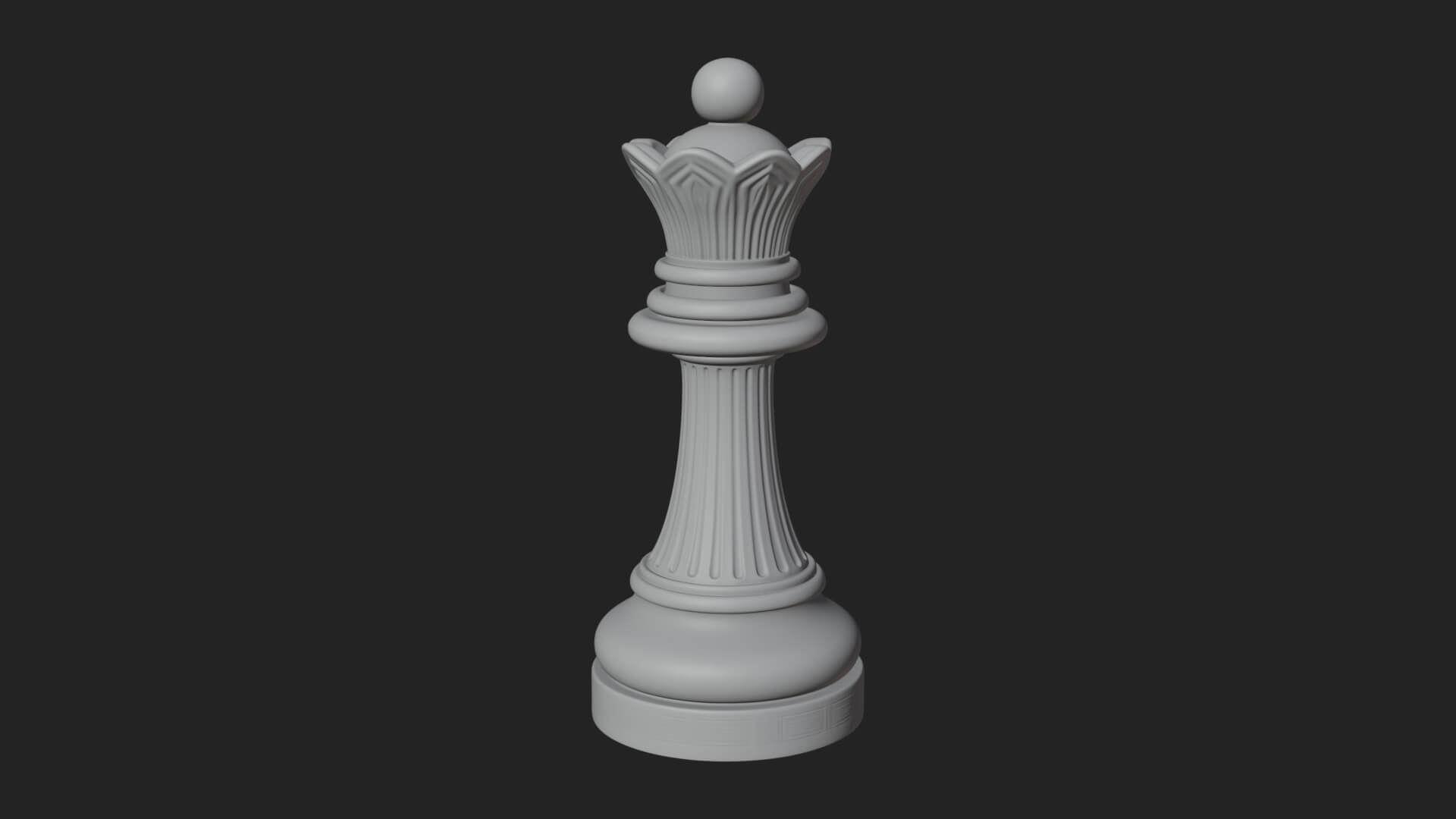 Ornate Chess Piece Statue Design 37 3D Print Model 3D Model