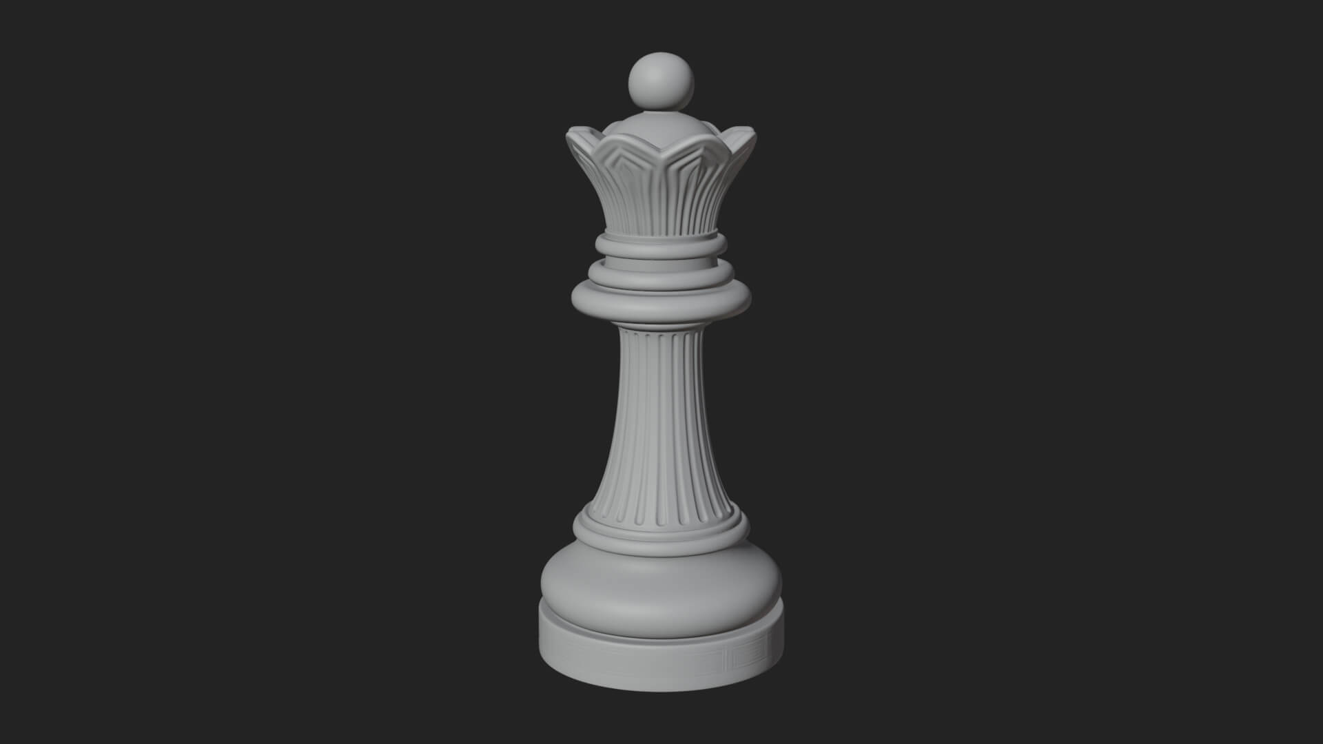 Ornate Chess Piece Statue Design 37 3D Print Model 3D Model
