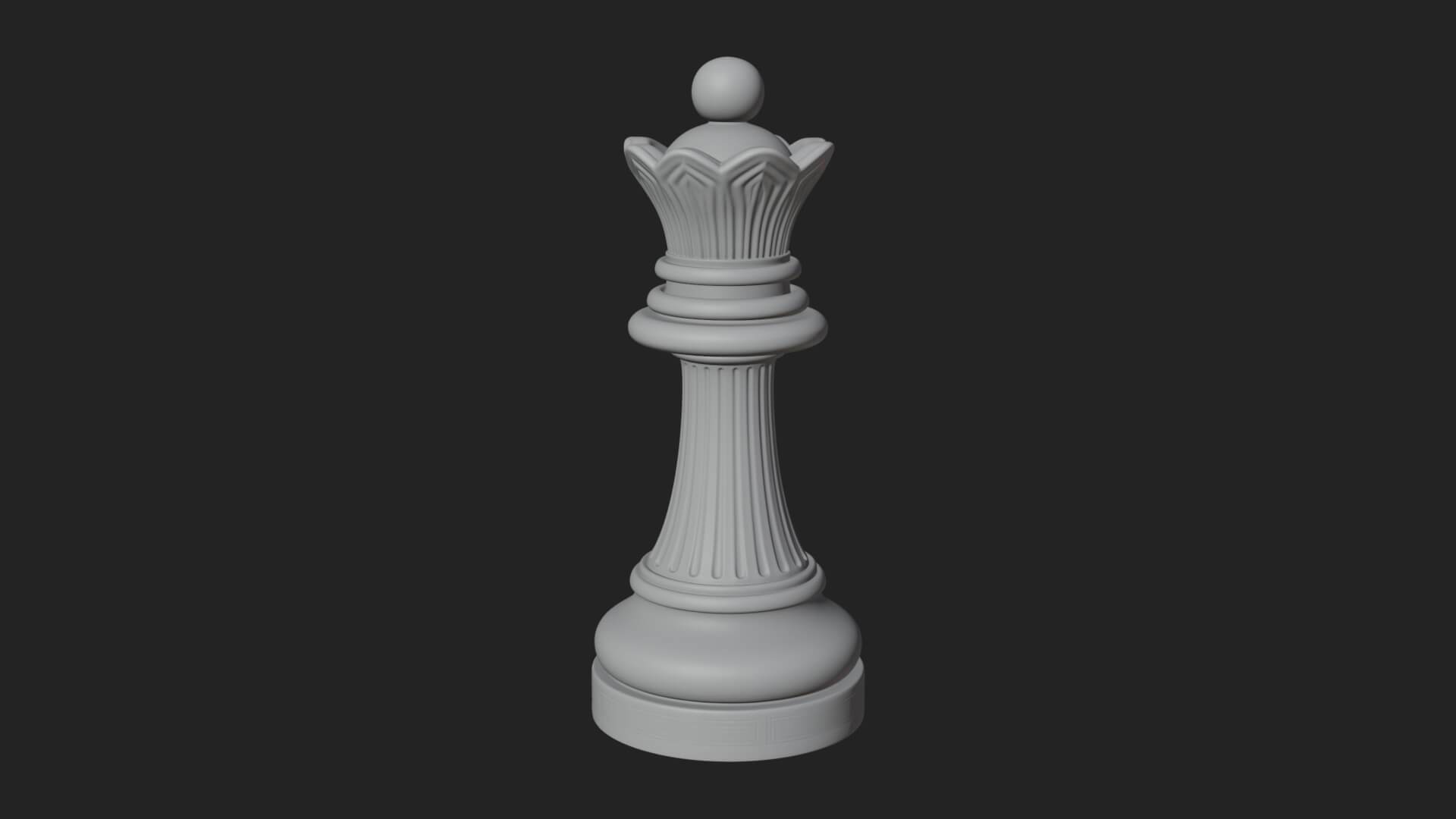 Ornate Chess Piece Statue Design 37 3D Print Model 3D Model