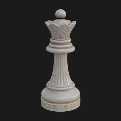 Ornate Chess Piece Statue Design 37 3D Print Model