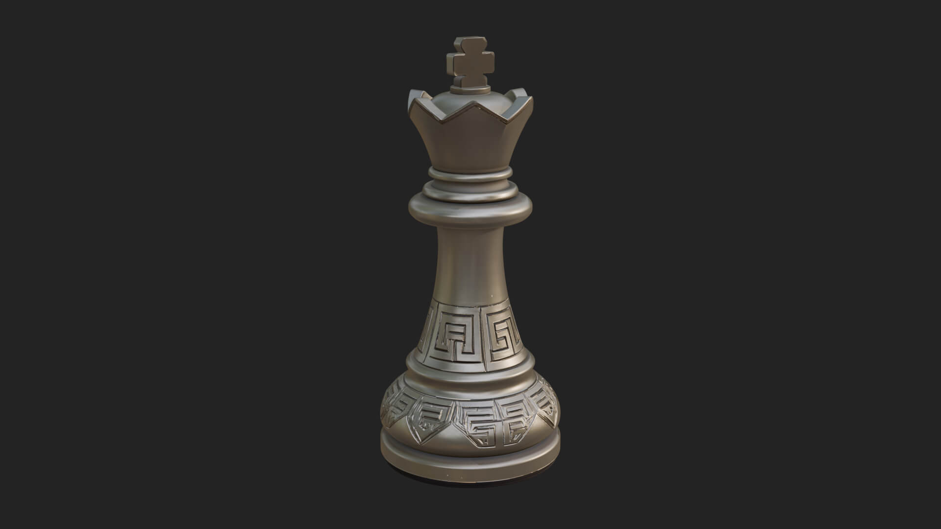 Ornate Chess Piece Statue Design 39 3D Print Model 3D Model