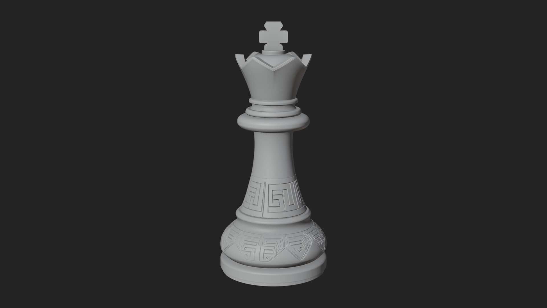 Ornate Chess Piece Statue Design 39 3D Print Model 3D Model