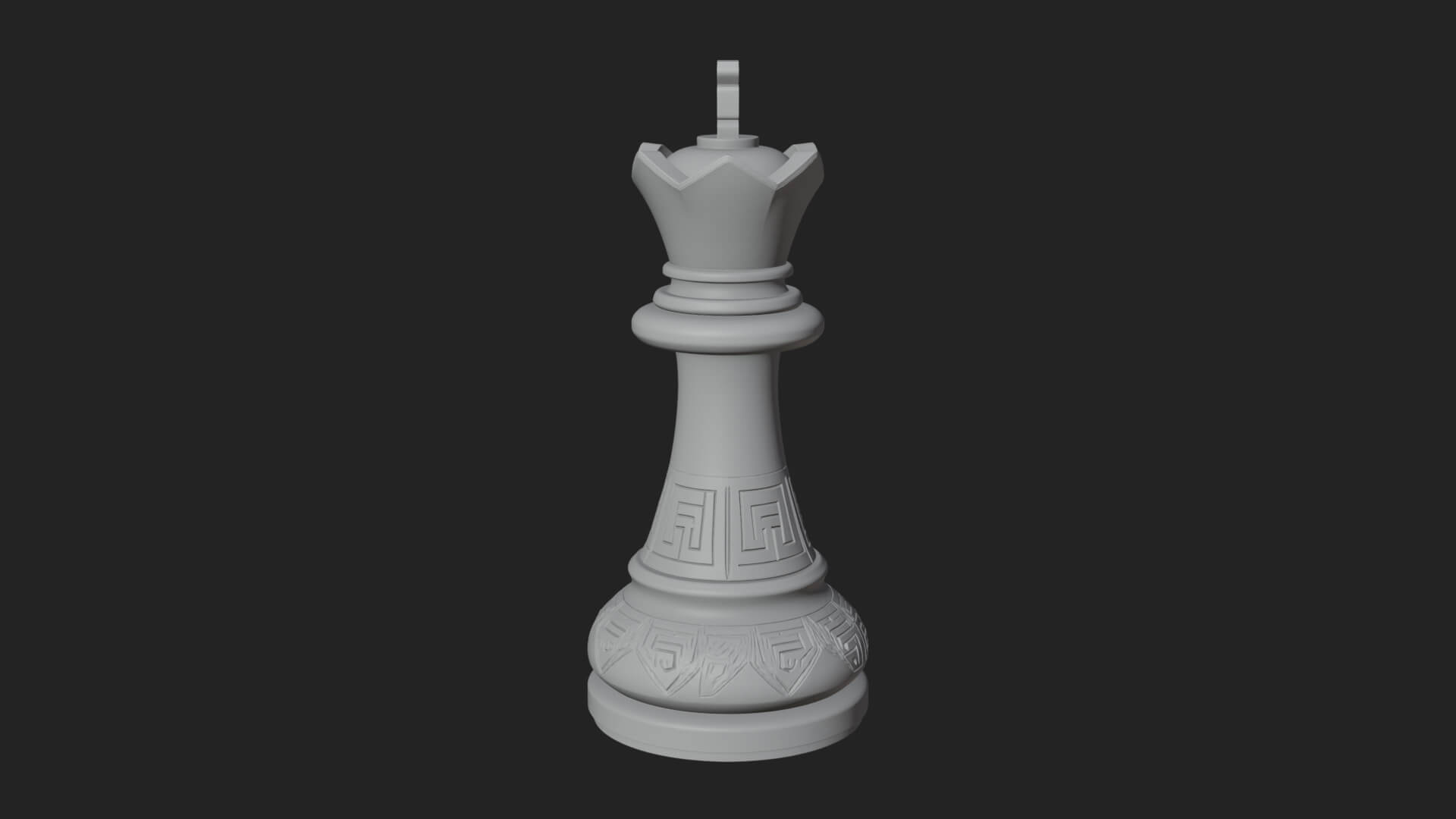 Ornate Chess Piece Statue Design 39 3D Print Model 3D Model