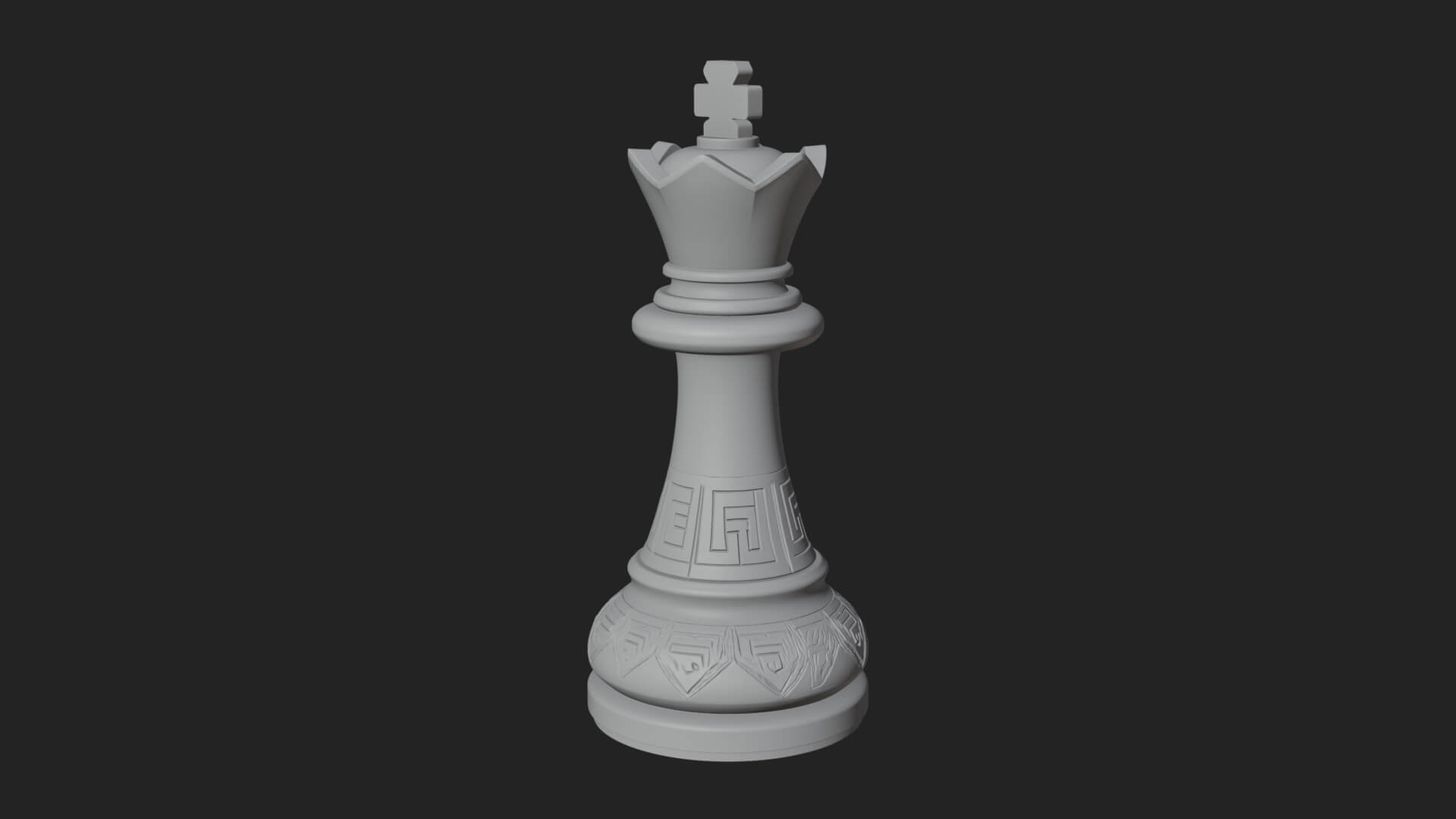 Ornate Chess Piece Statue Design 39 3D Print Model 3D Model