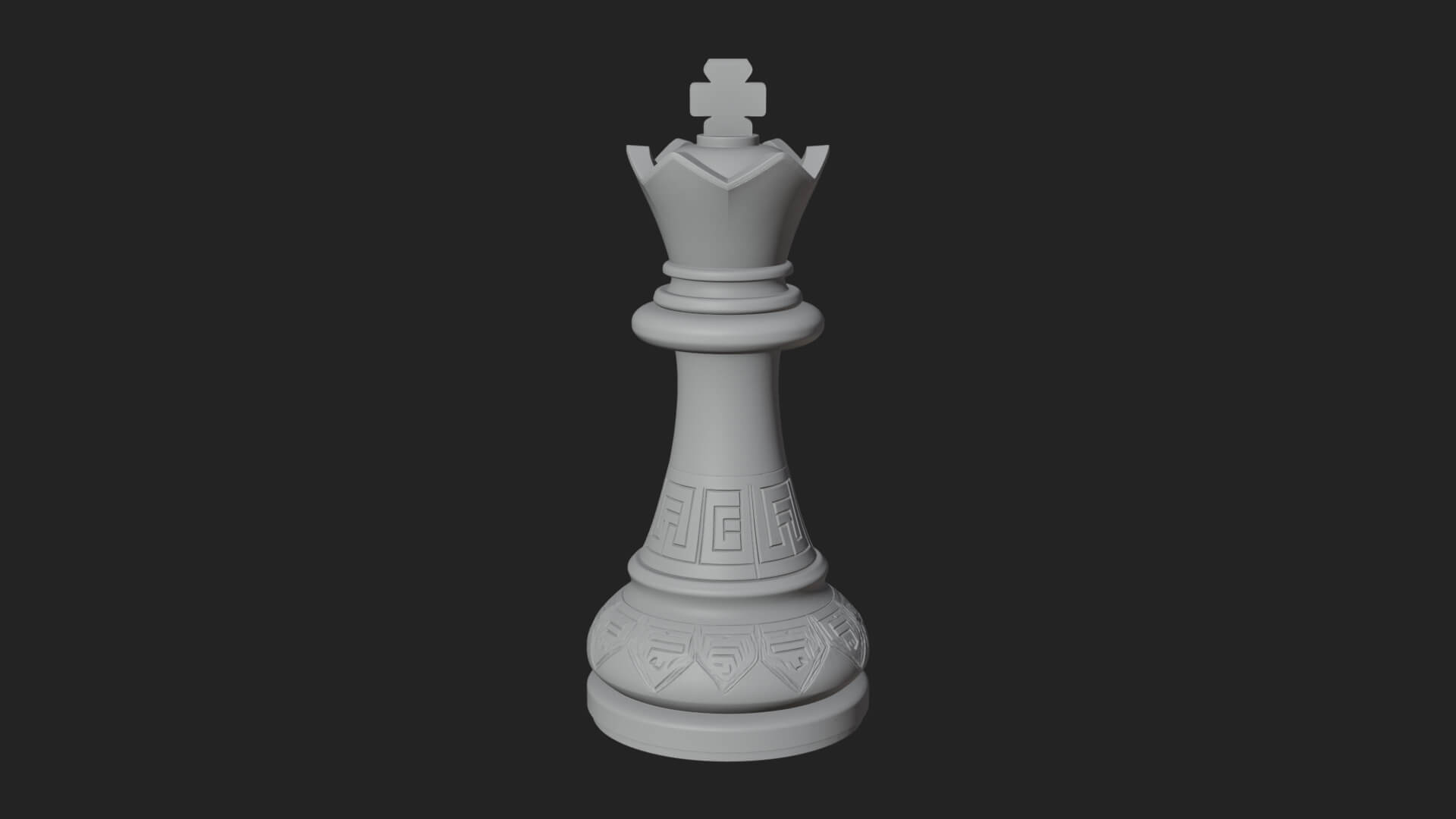 Ornate Chess Piece Statue Design 39 3D Print Model 3D Model