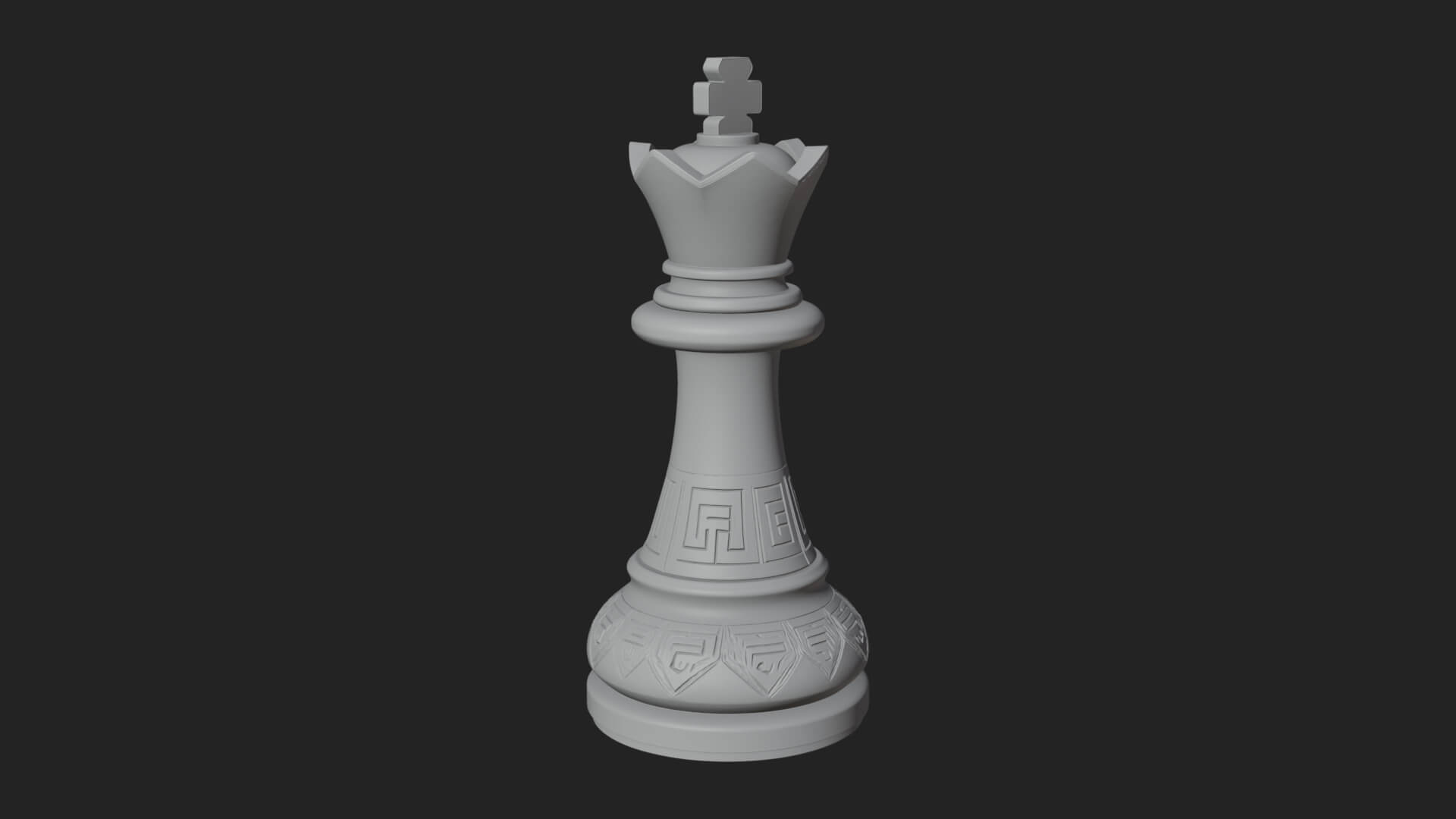 Ornate Chess Piece Statue Design 39 3D Print Model 3D Model