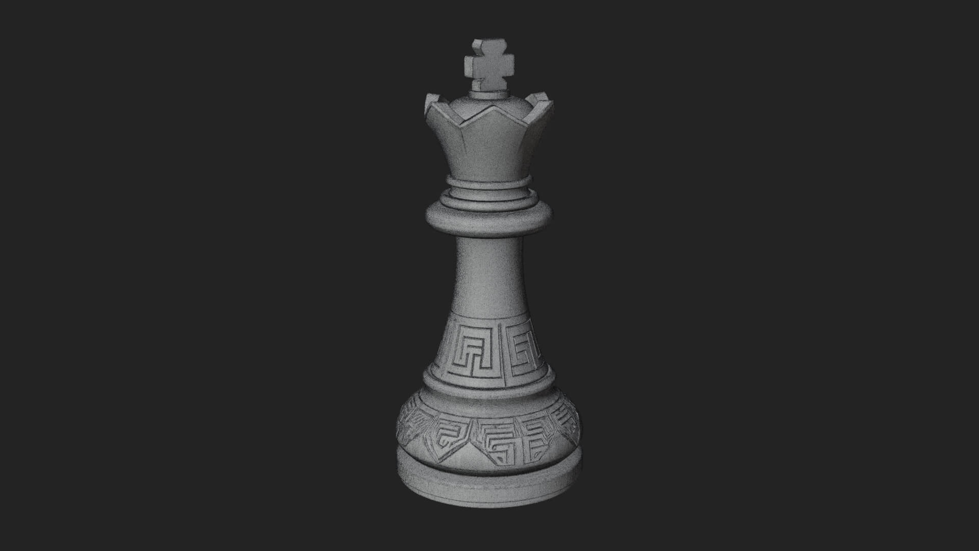 Ornate Chess Piece Statue Design 39 3D Print Model 3D Model