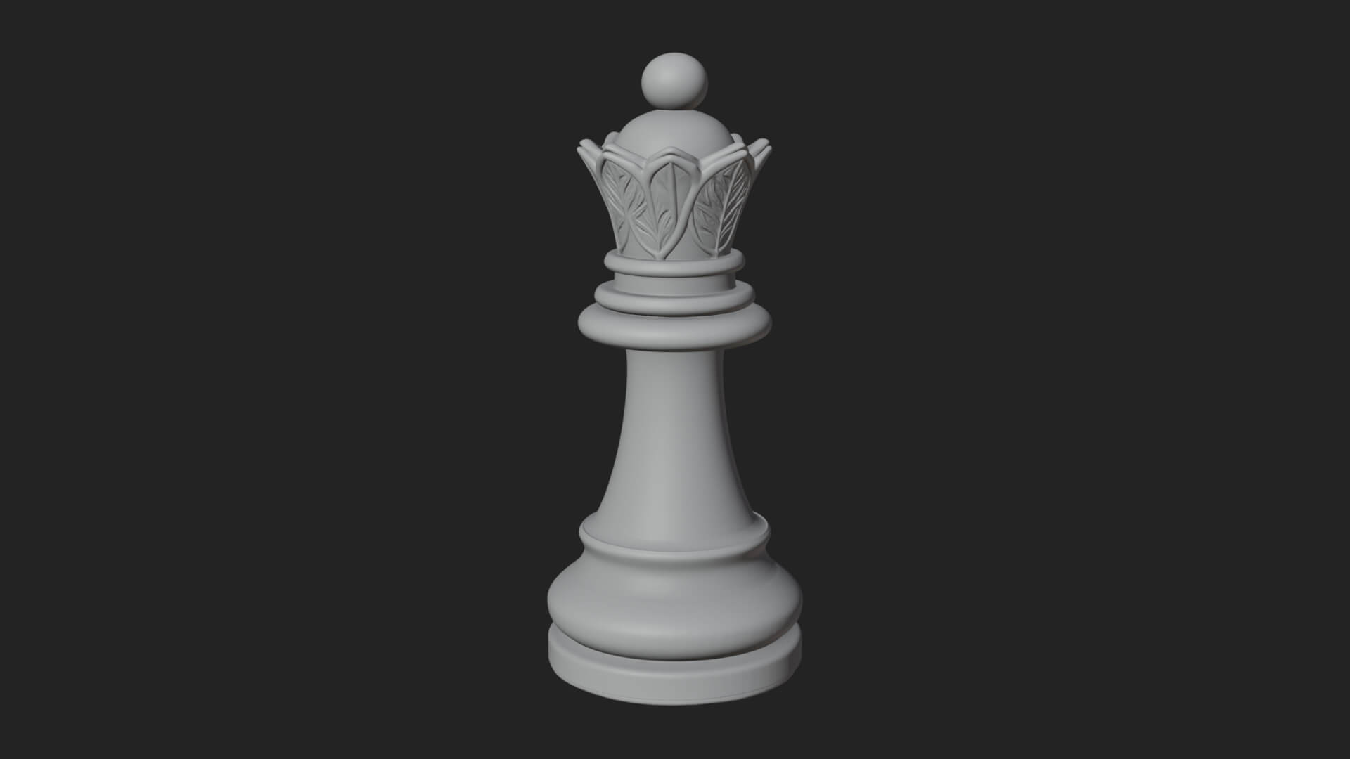 Ornate Chess Piece Statue Design 4 3D Print Model 3D Model