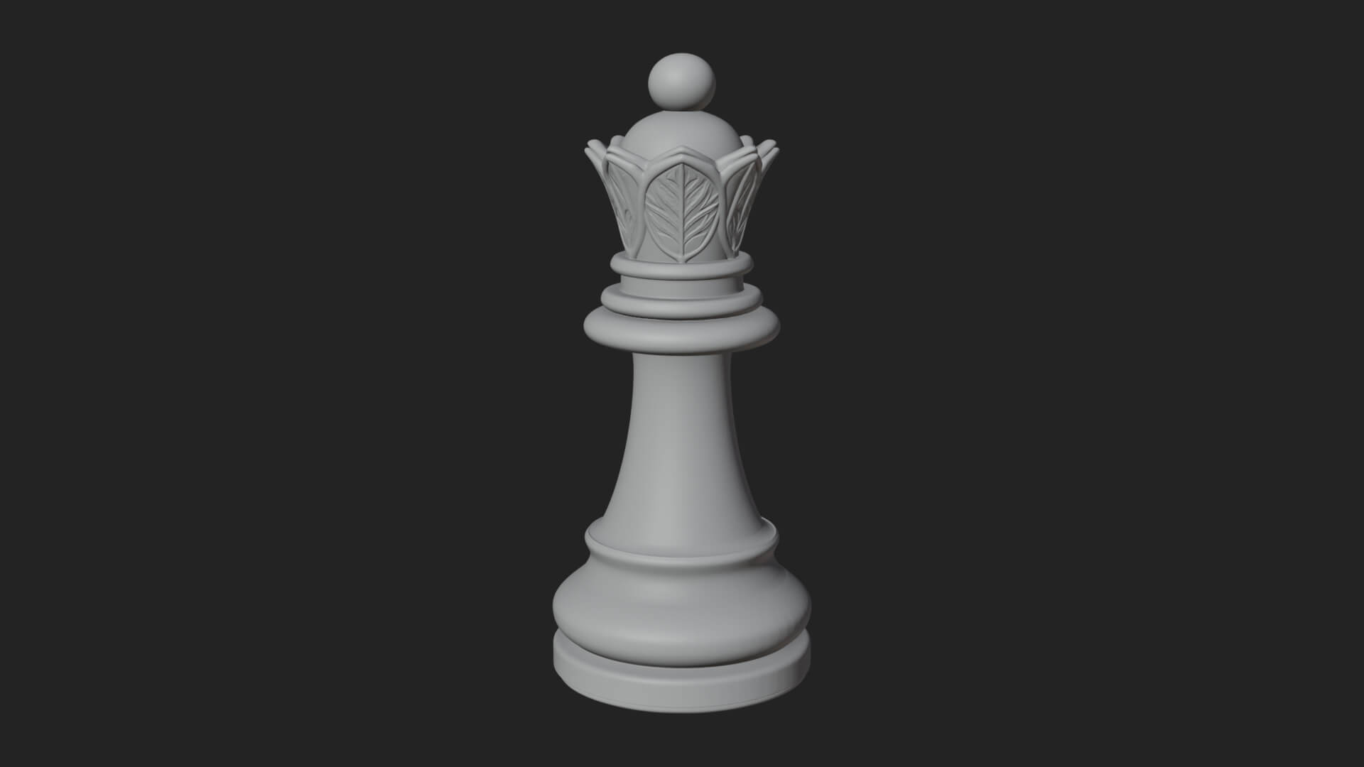Ornate Chess Piece Statue Design 4 3D Print Model 3D Model