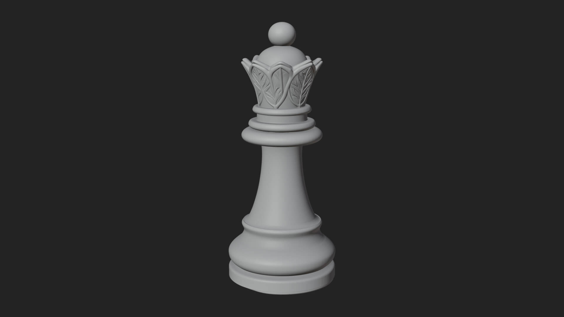 Ornate Chess Piece Statue Design 4 3D Print Model 3D Model