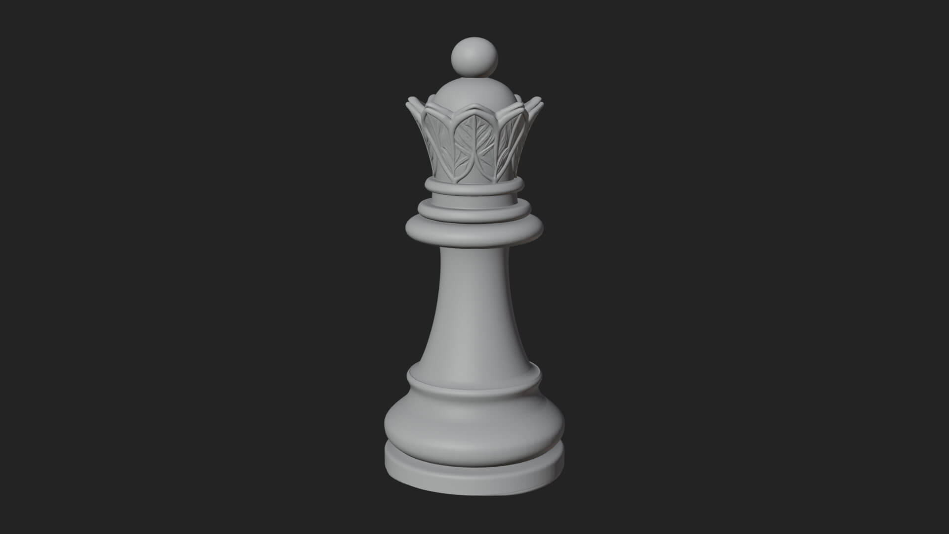 Ornate Chess Piece Statue Design 4 3D Print Model 3D Model