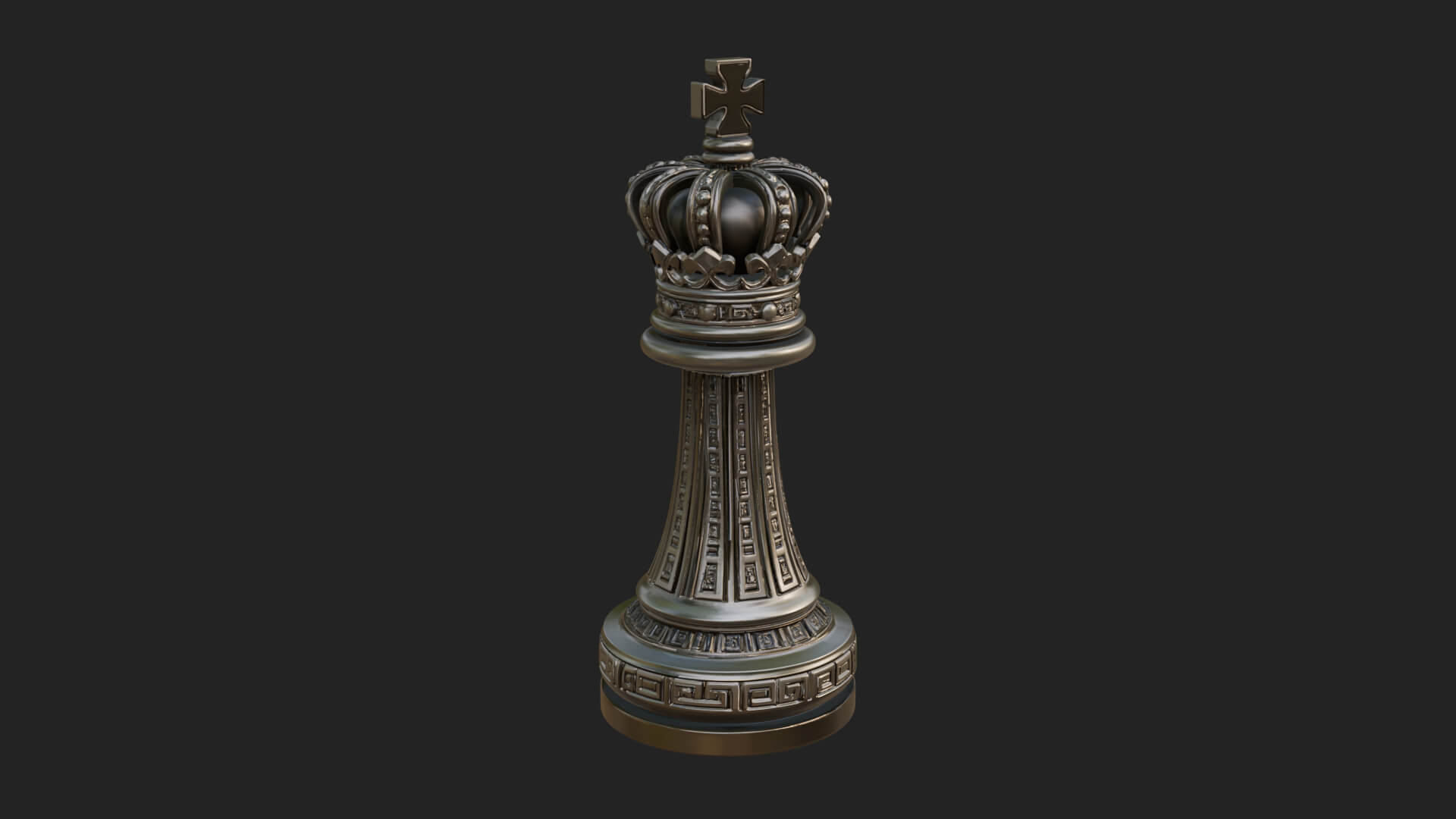 Ornate Chess Piece Statue Design 40 3D Print Model 3D Model