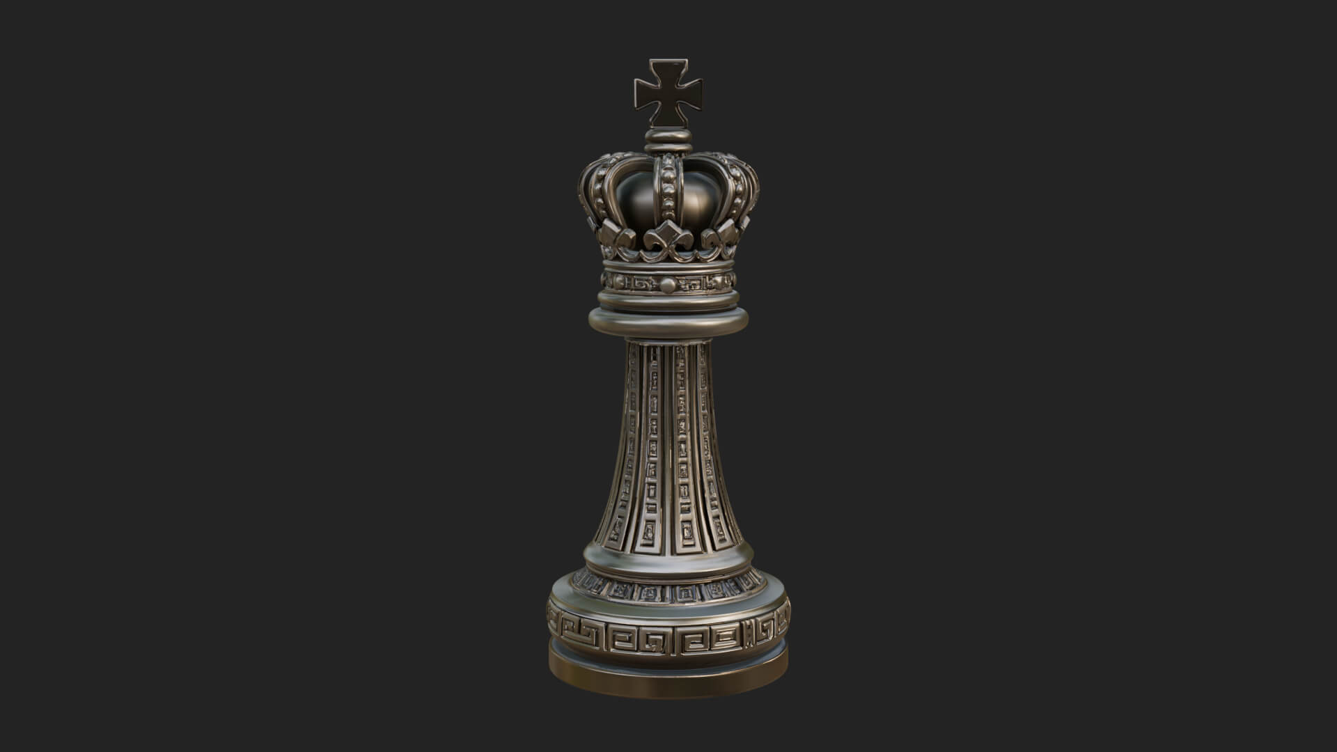 Ornate Chess Piece Statue Design 40 3D Print Model 3D Model